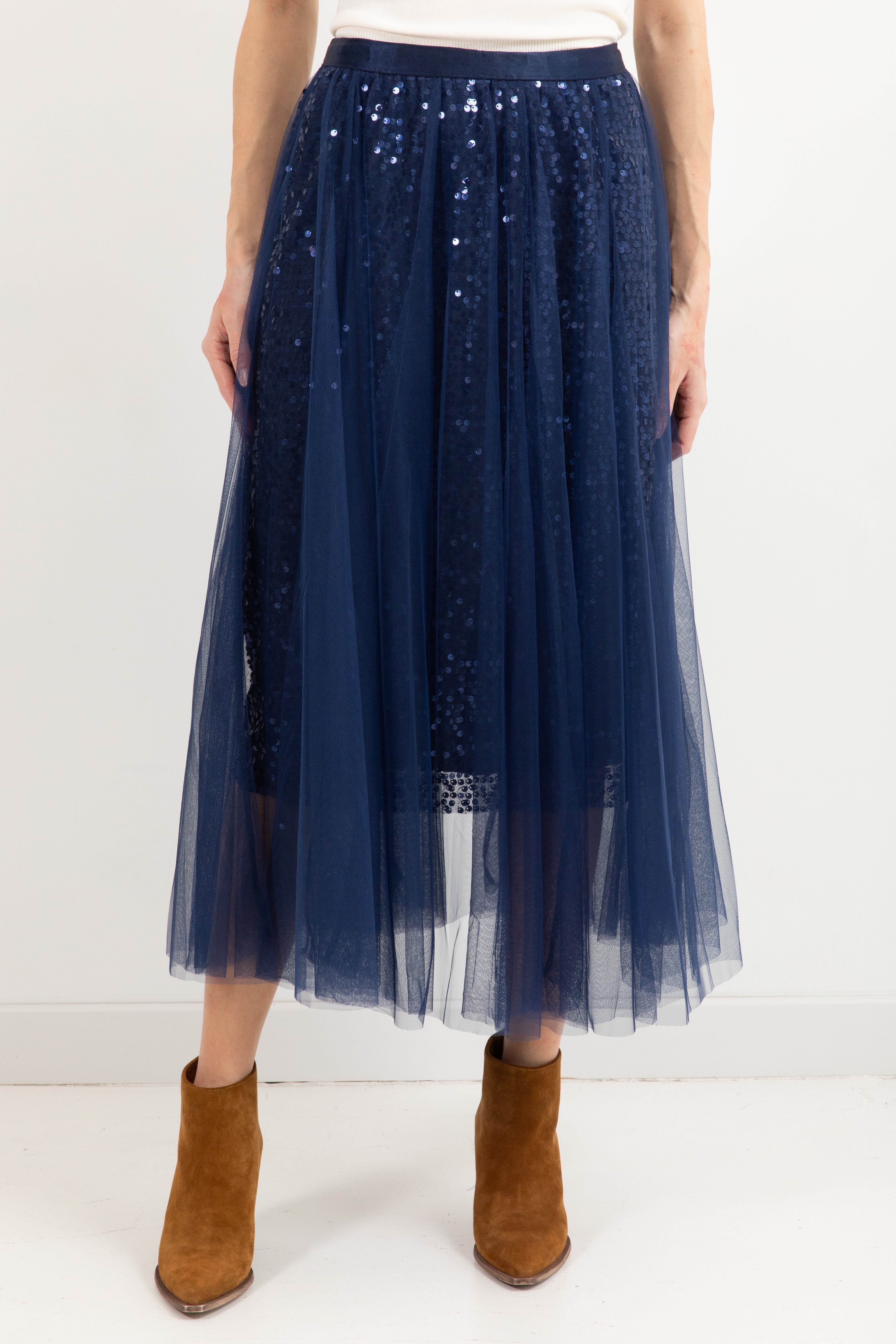 Gonnellone in tulle con paillettes Susy Mix