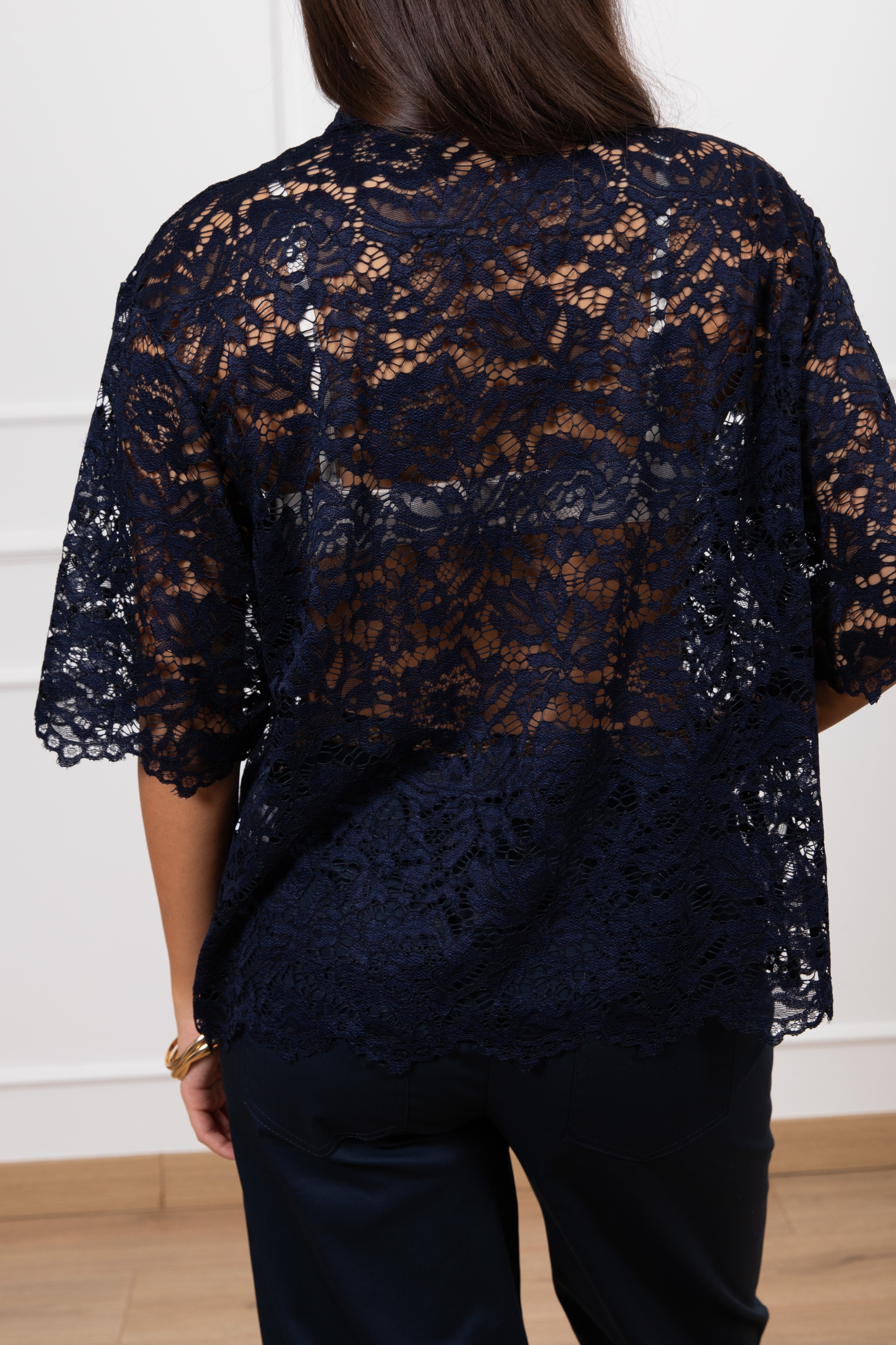 Polo over-size in pizzo Susy Mix