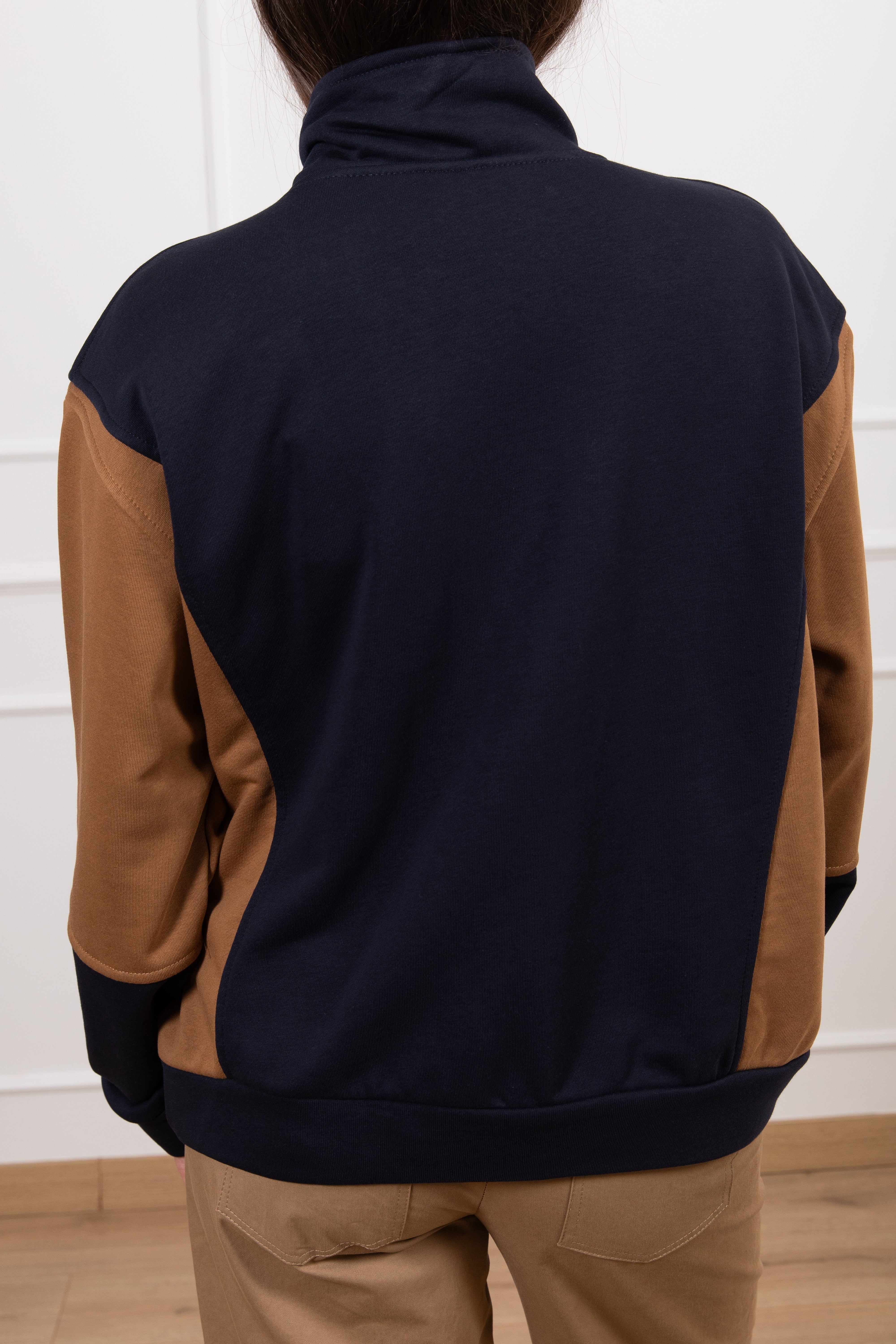 Felpa bi-color con mezza-zip Tensione IN