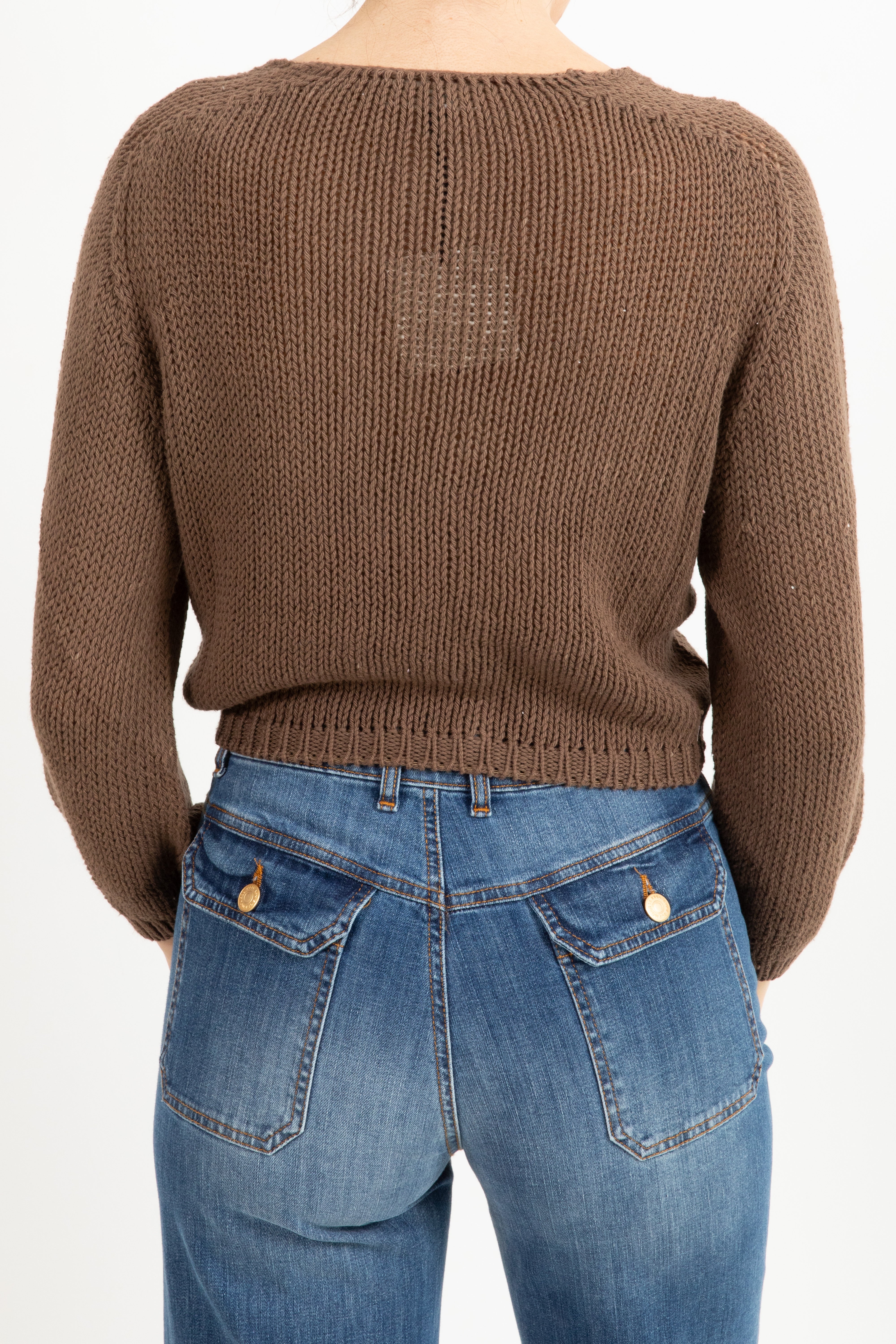 Cardigan cropped con bottoni gioiello ViCOLO