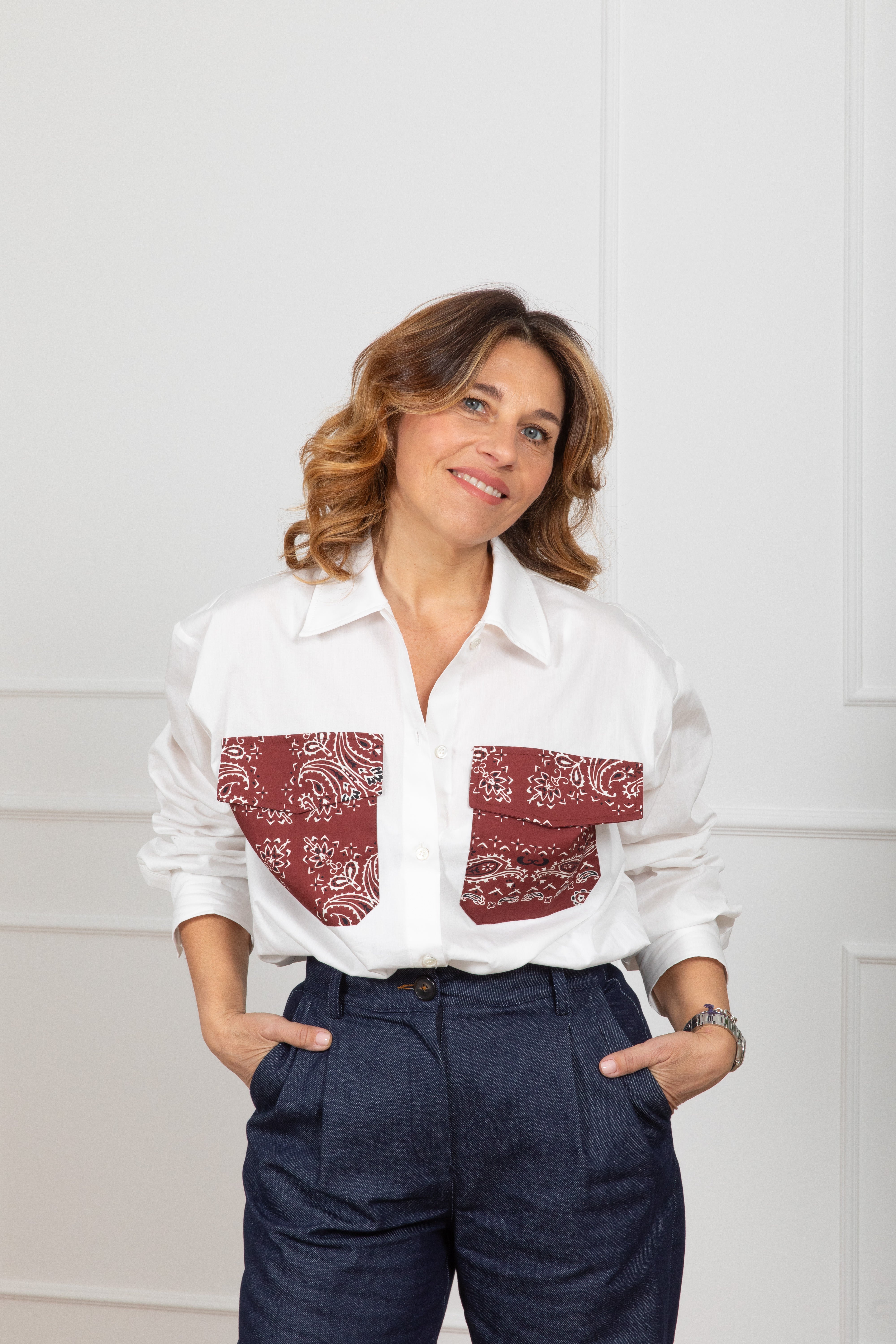 Camicia con tasca bandana ViCOLO X GLAM