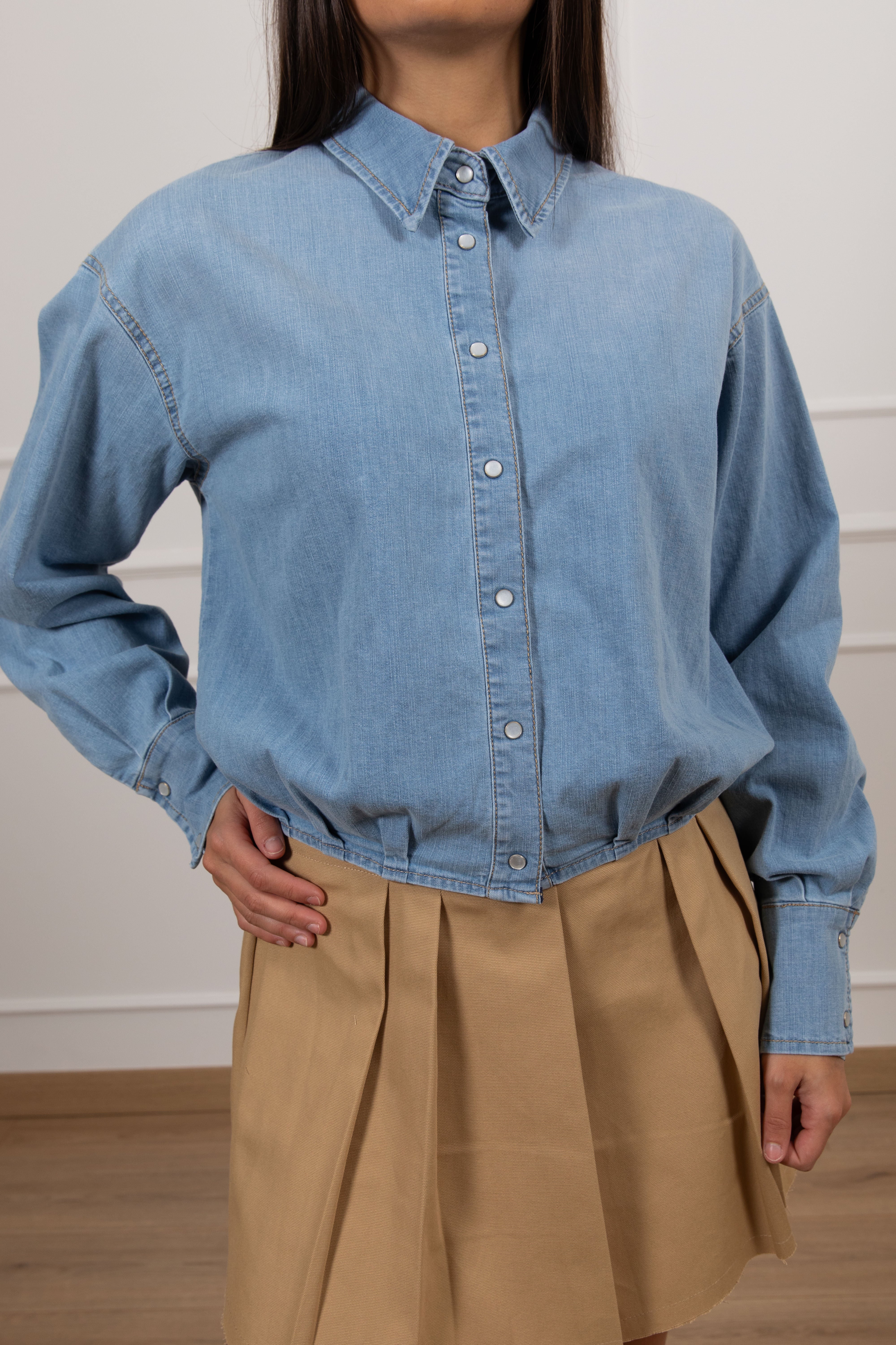 Camicia a palloncino in jeans ViCOLO