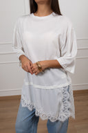 T-shirt con fondo lingerie Tensione IN