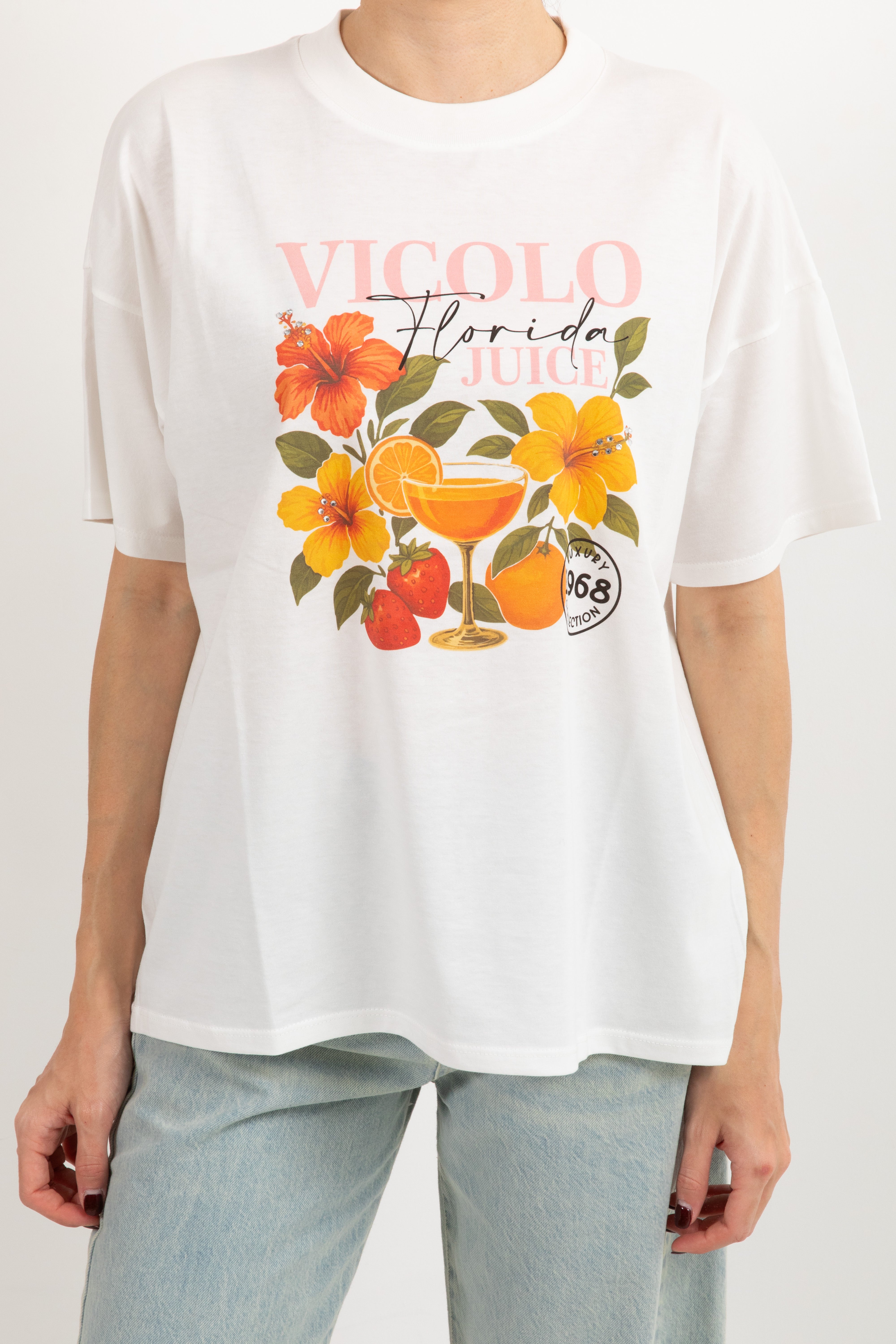 T-shirt over-size "Florida juice" ViCOLO