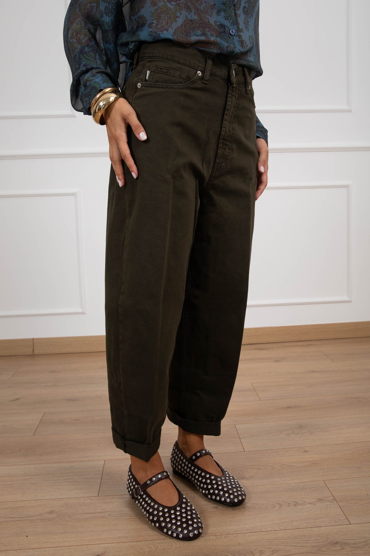 Jeans Laila color relaxed-fit variante militare ViCOLO