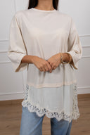 T-shirt con fondo lingerie Tensione IN
