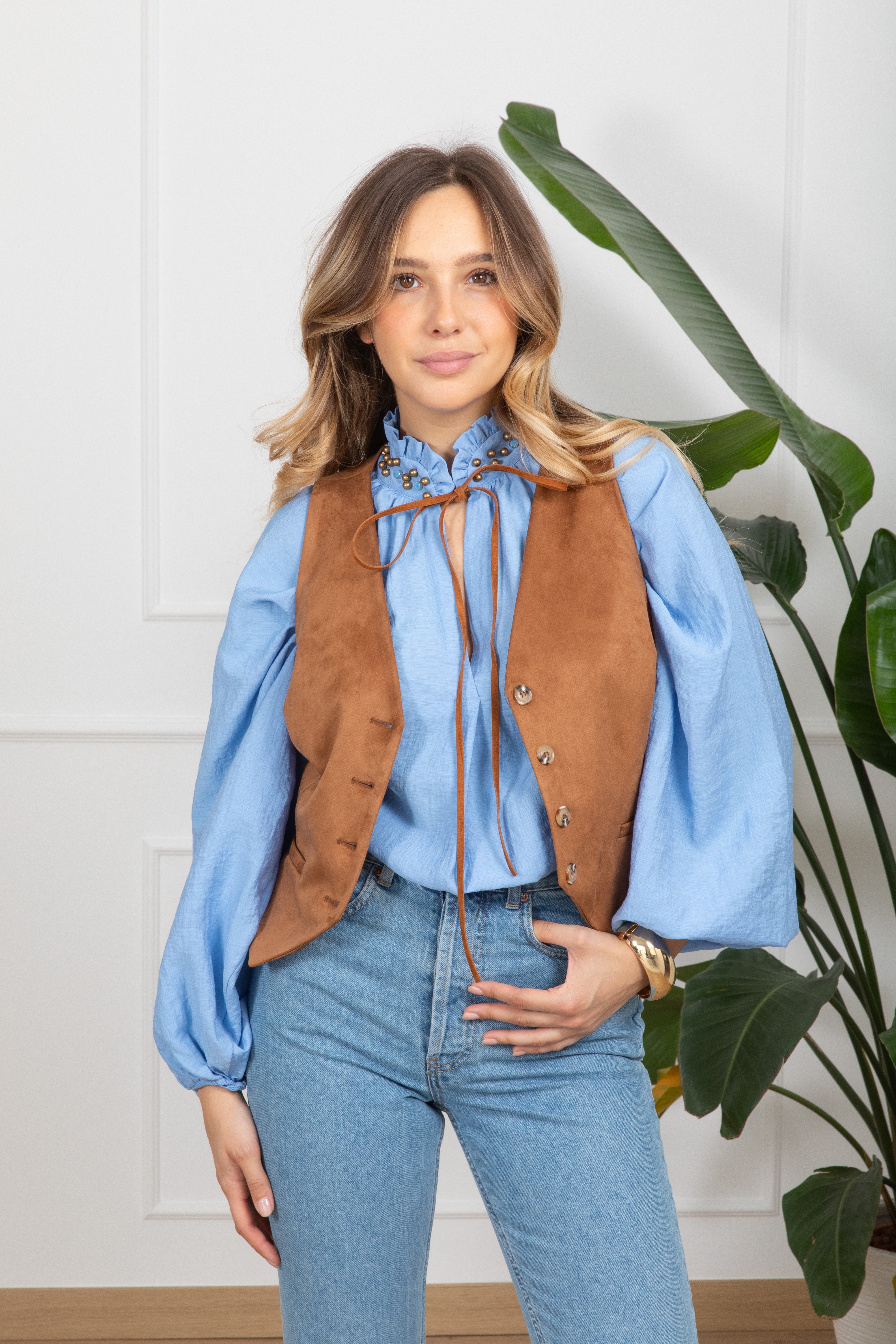 Gilet in eco-camoscio Tensione IN