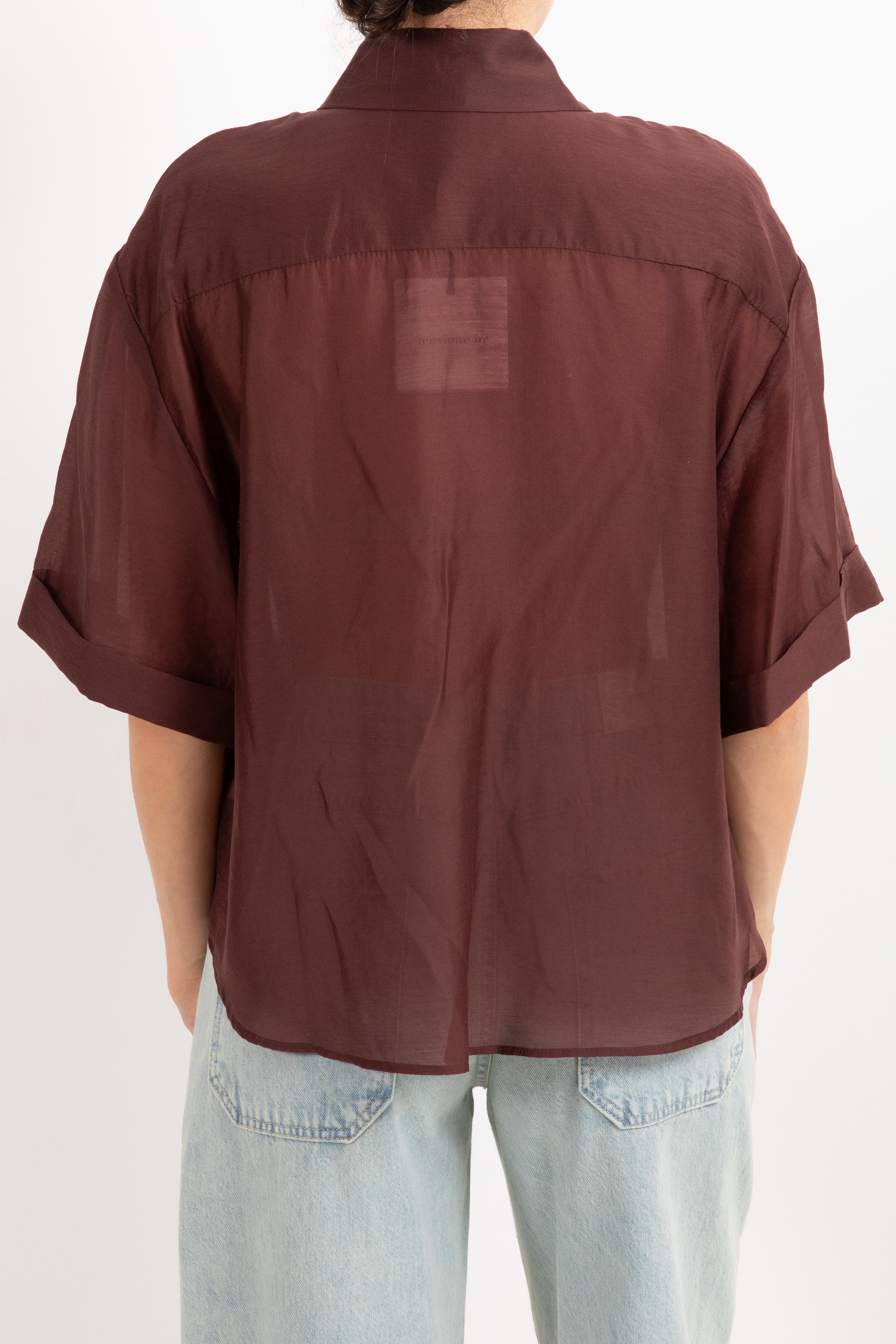 Camicia in tencel a manica corta Tensione IN