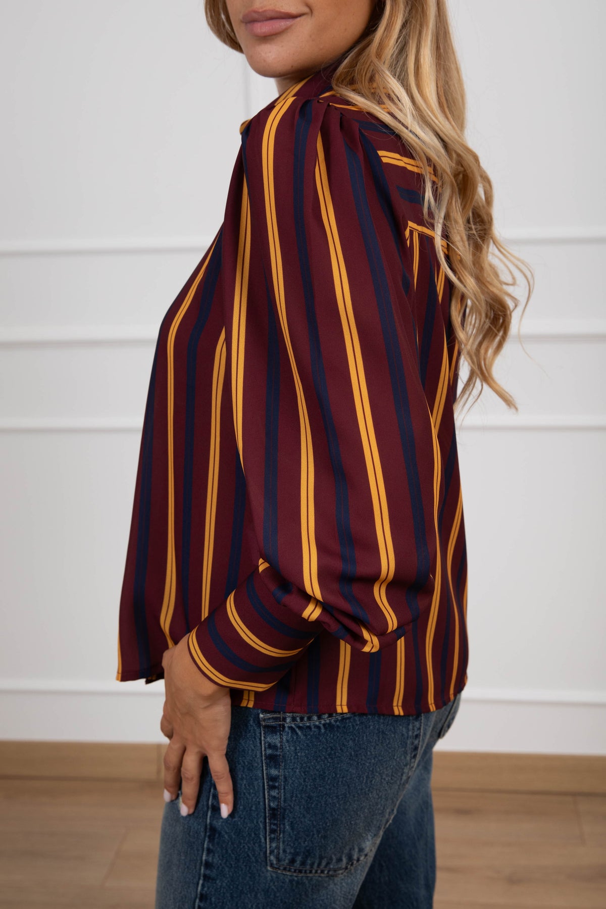 Camicia a righe in tessuto fluido Susy Mix
