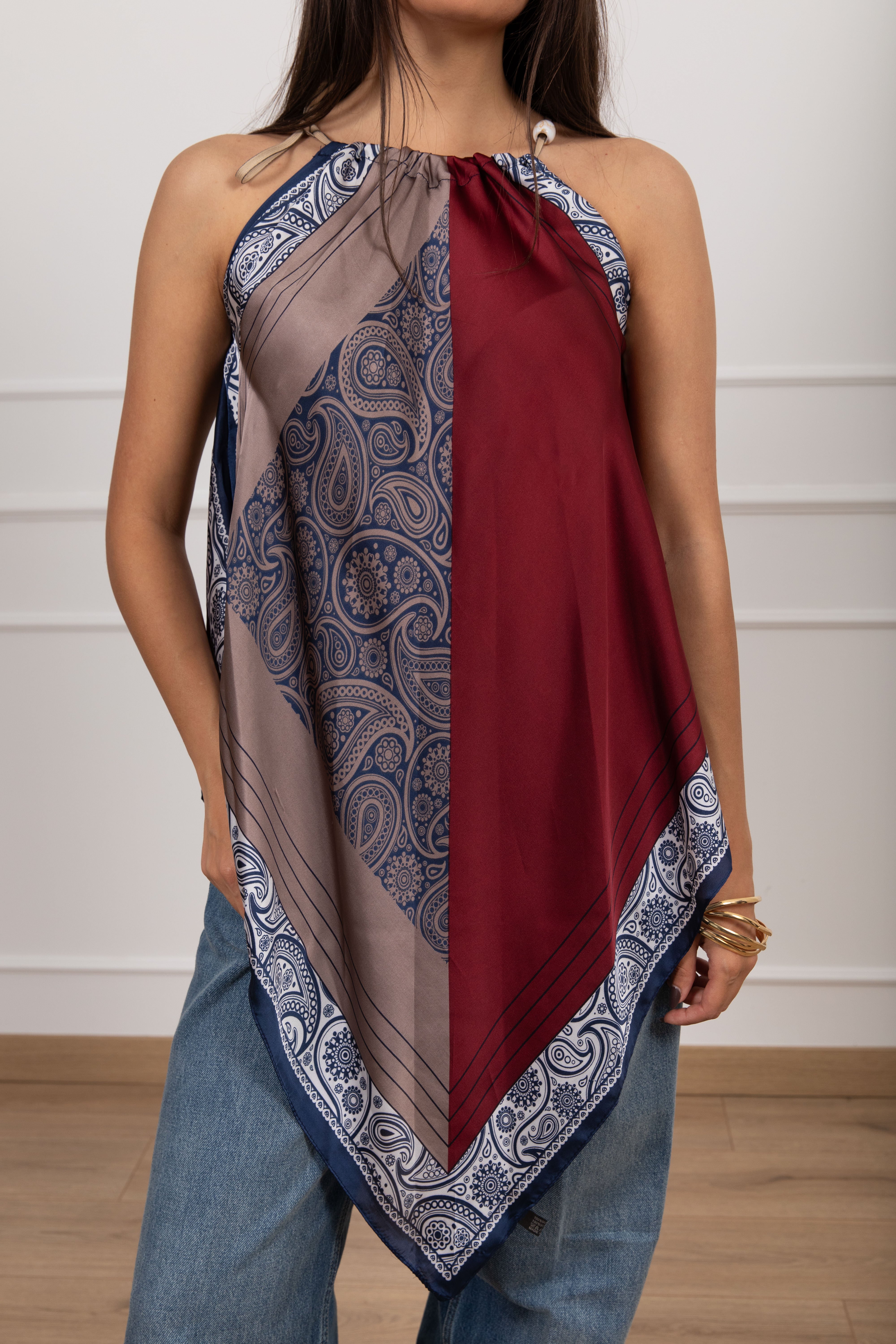 Top fazzoletto fantasia bandana ViCOLO