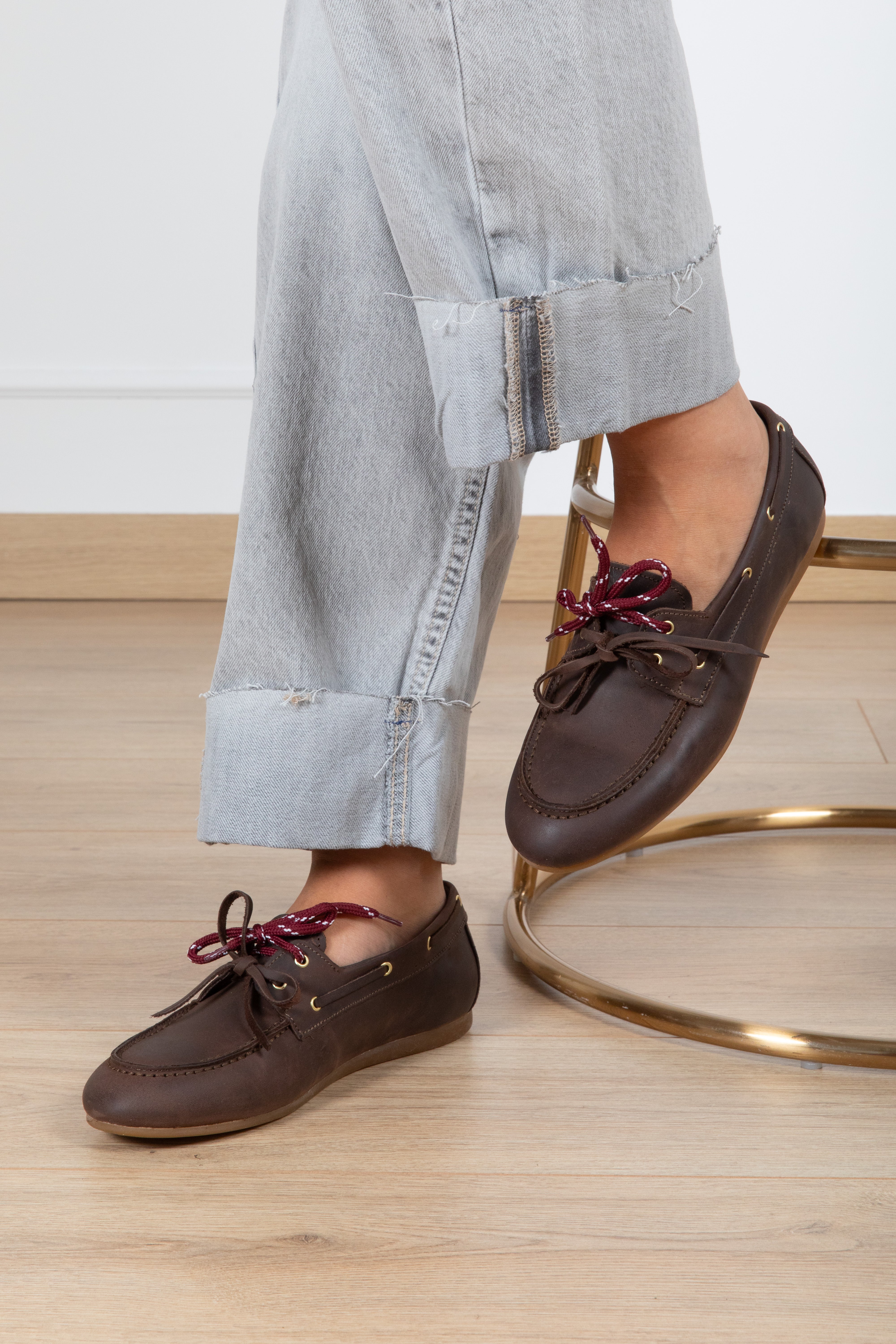 Mocassino barca pelle ingrassata Ovyé