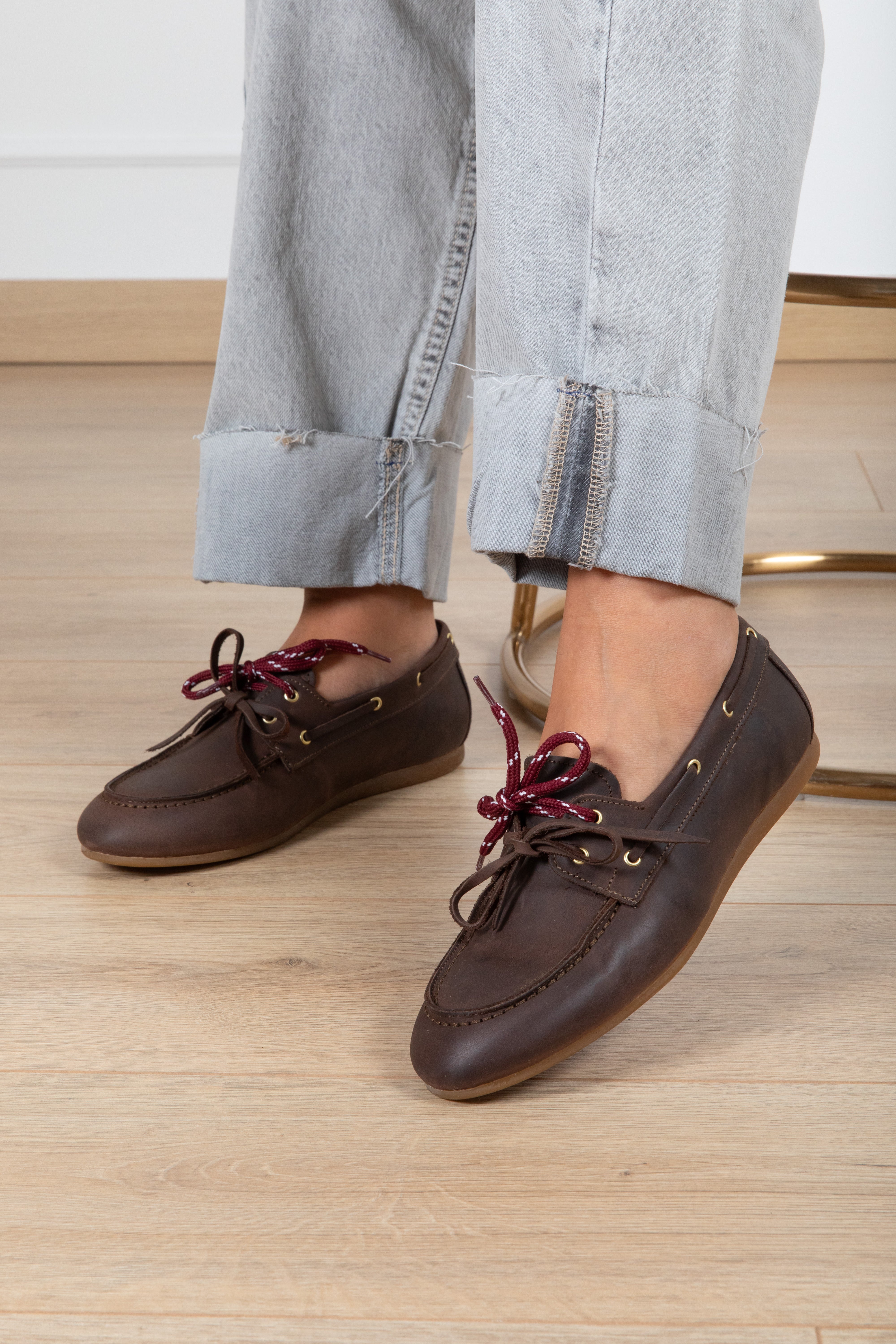 Mocassino barca pelle ingrassata Ovyé