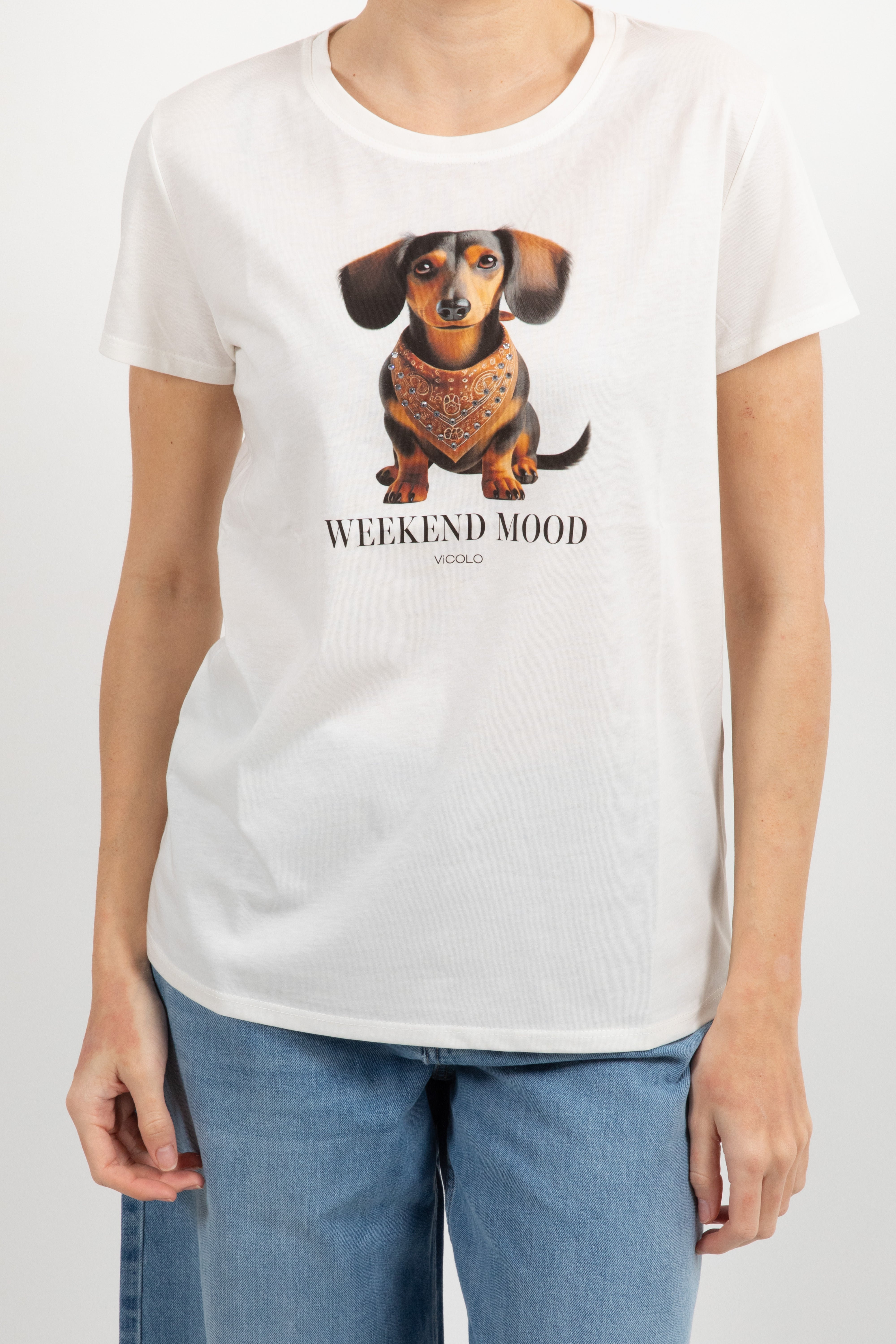 T-shirt bassotto "Weekend mood" ViCOLO