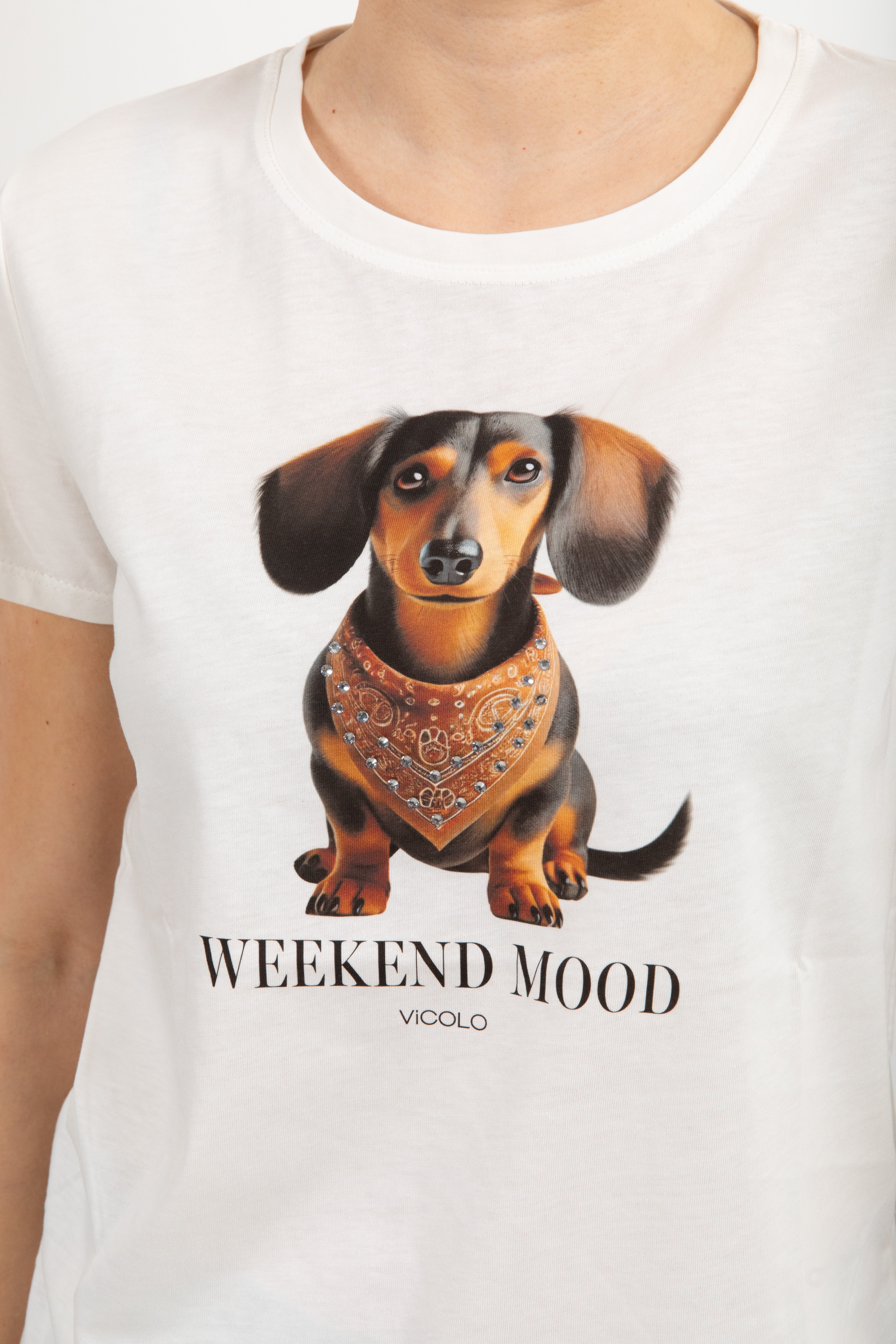 T-shirt bassotto "Weekend mood" ViCOLO