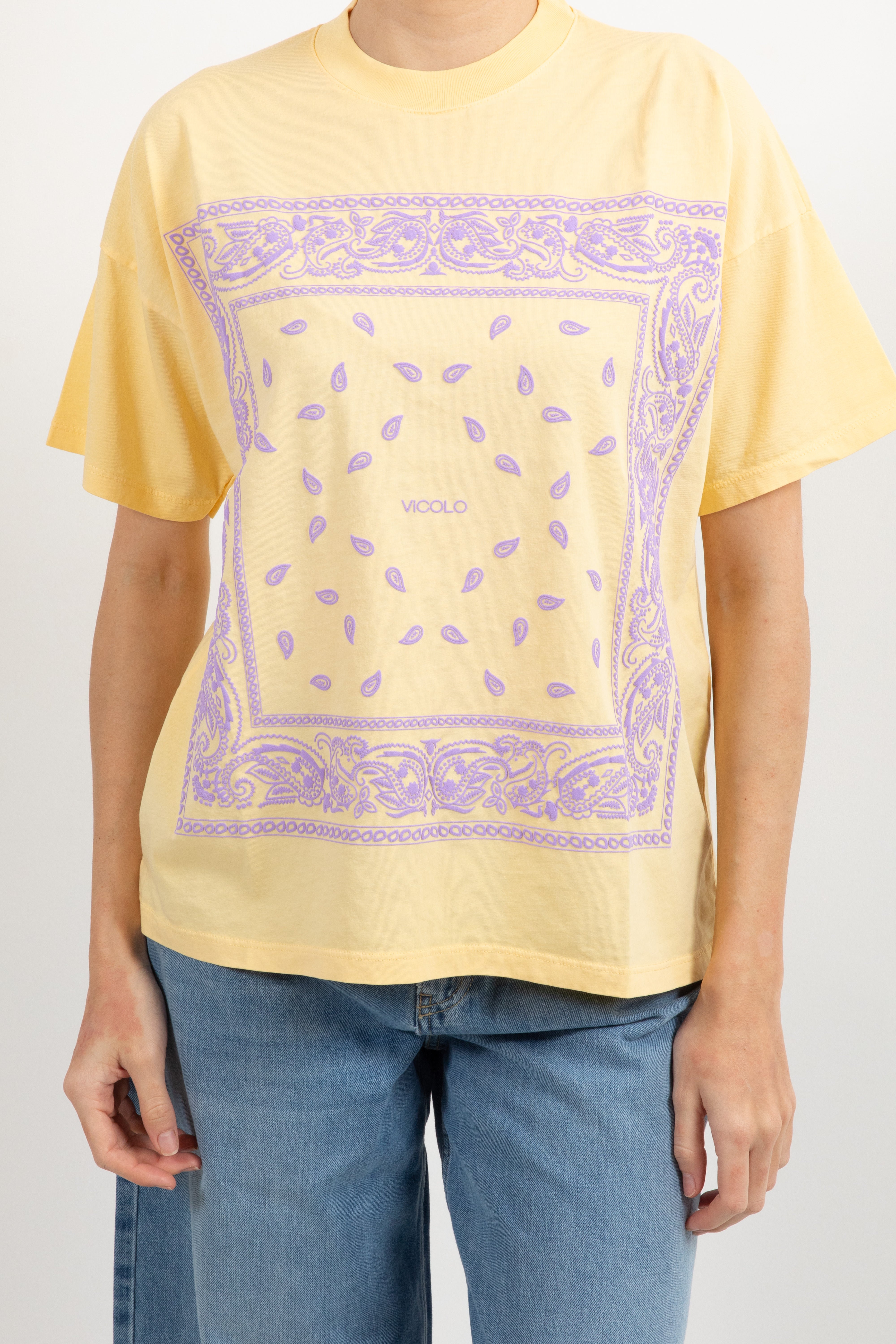T-shirt over-size stampa bandana ViCOLO