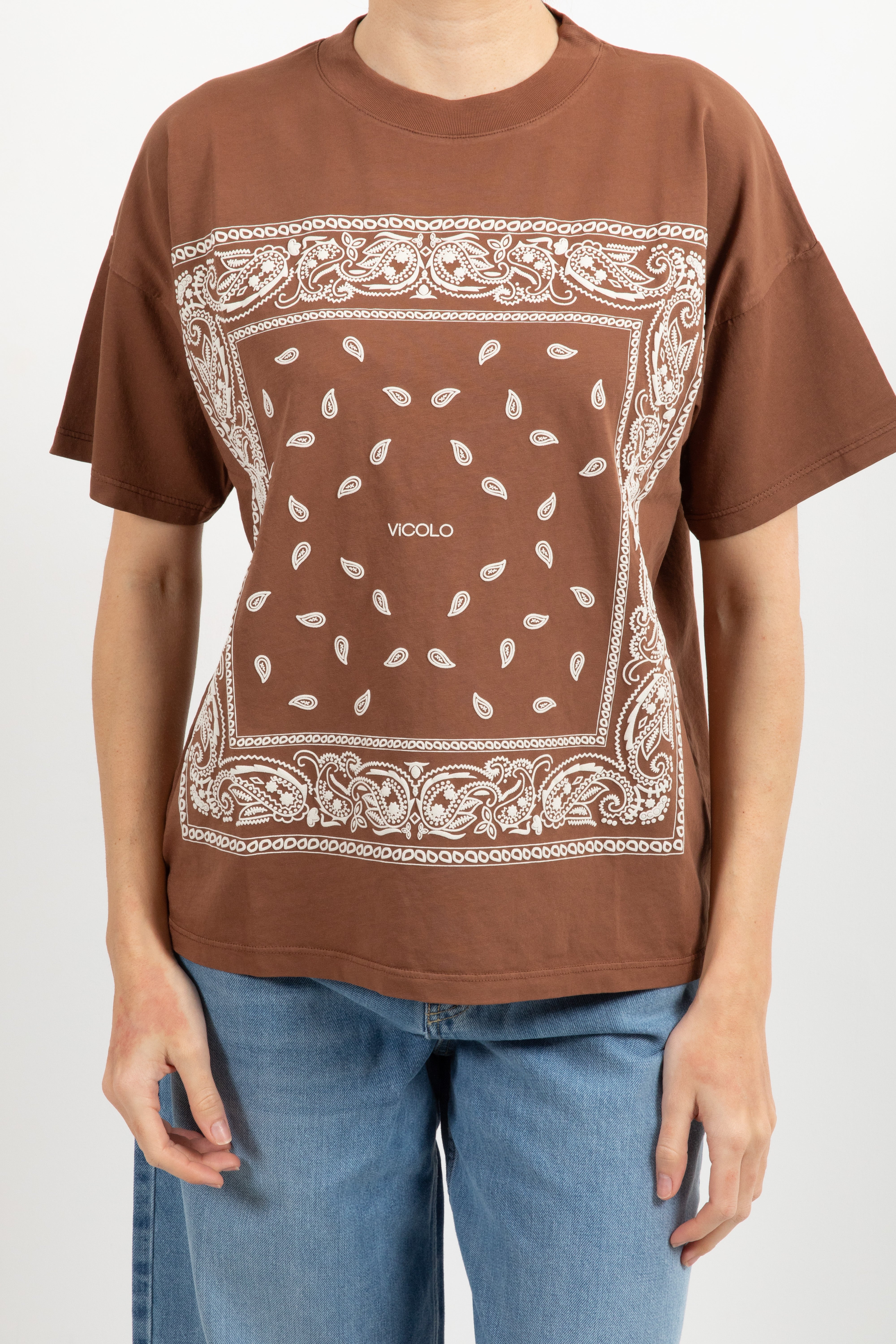 T-shirt over-size stampa bandana ViCOLO