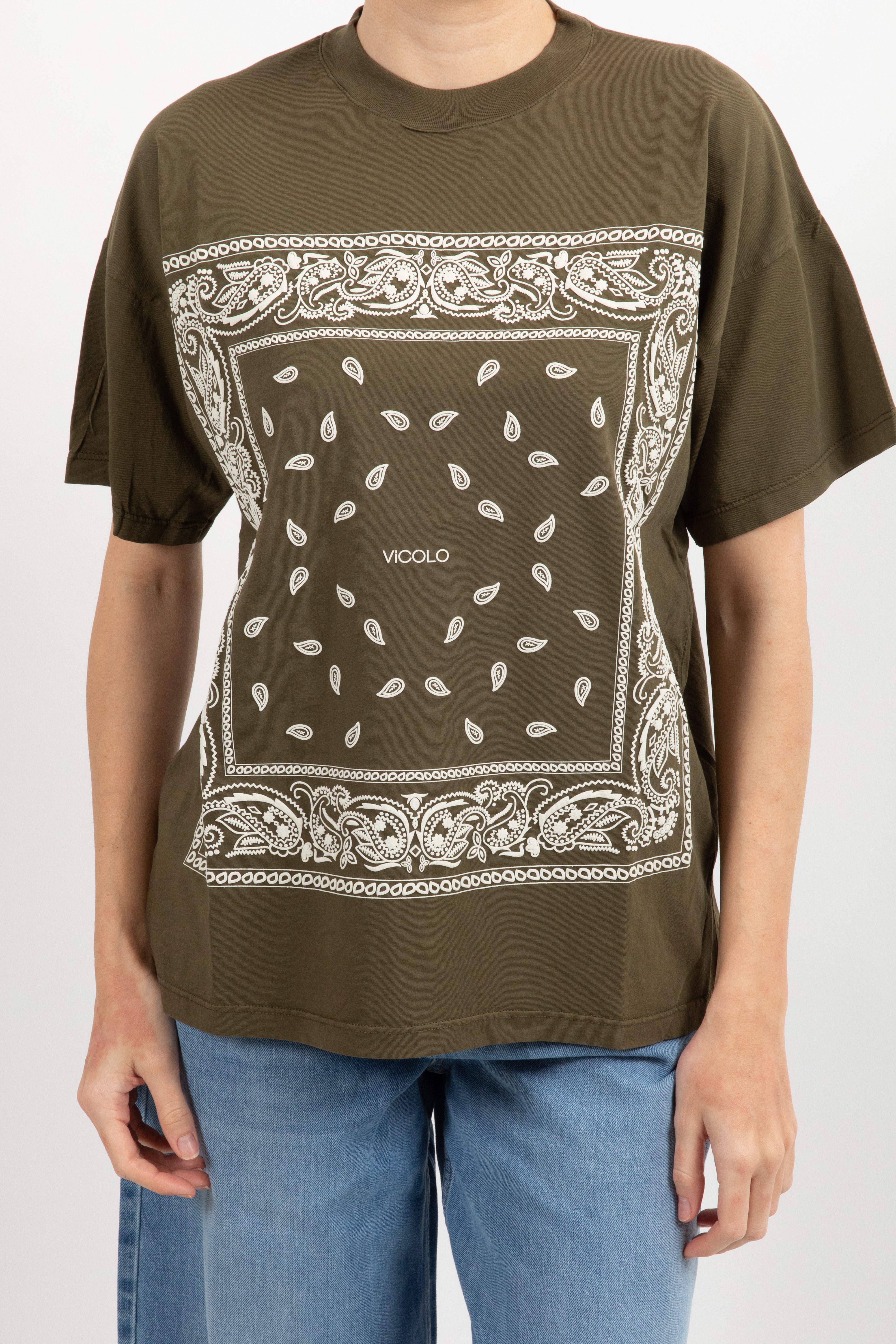 T-shirt over-size stampa bandana ViCOLO