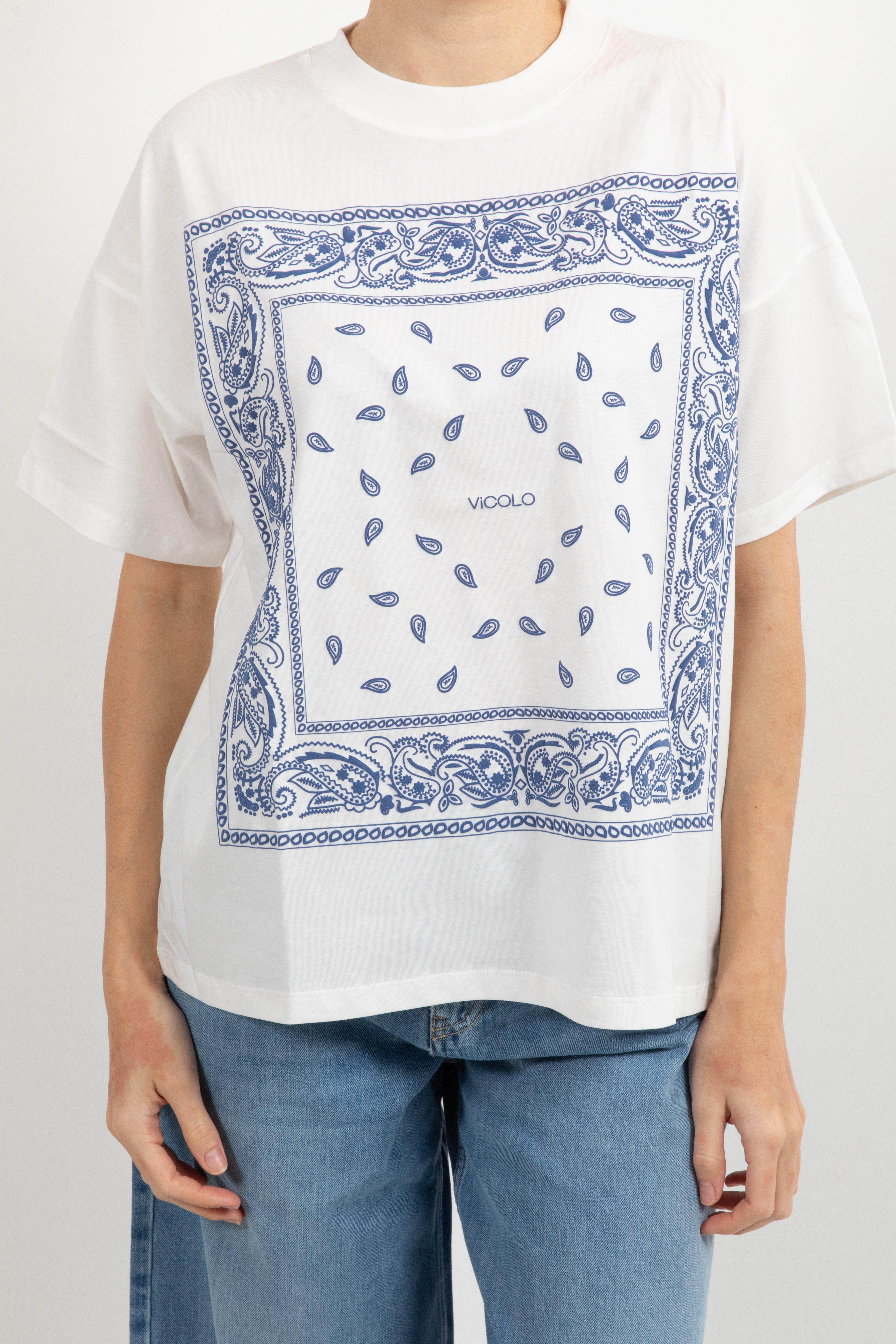T-shirt over-size stampa bandana ViCOLO