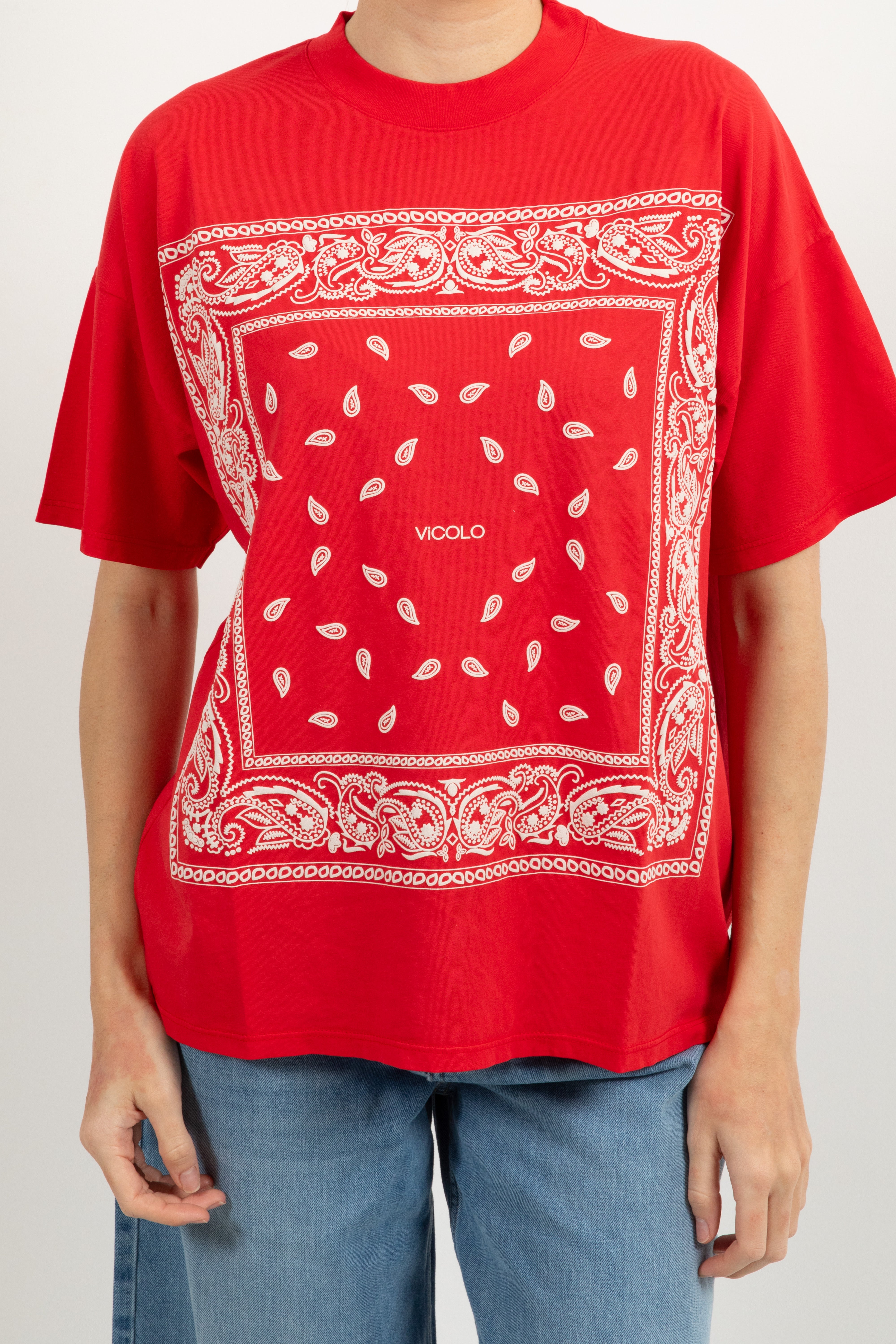 T-shirt over-size stampa bandana ViCOLO