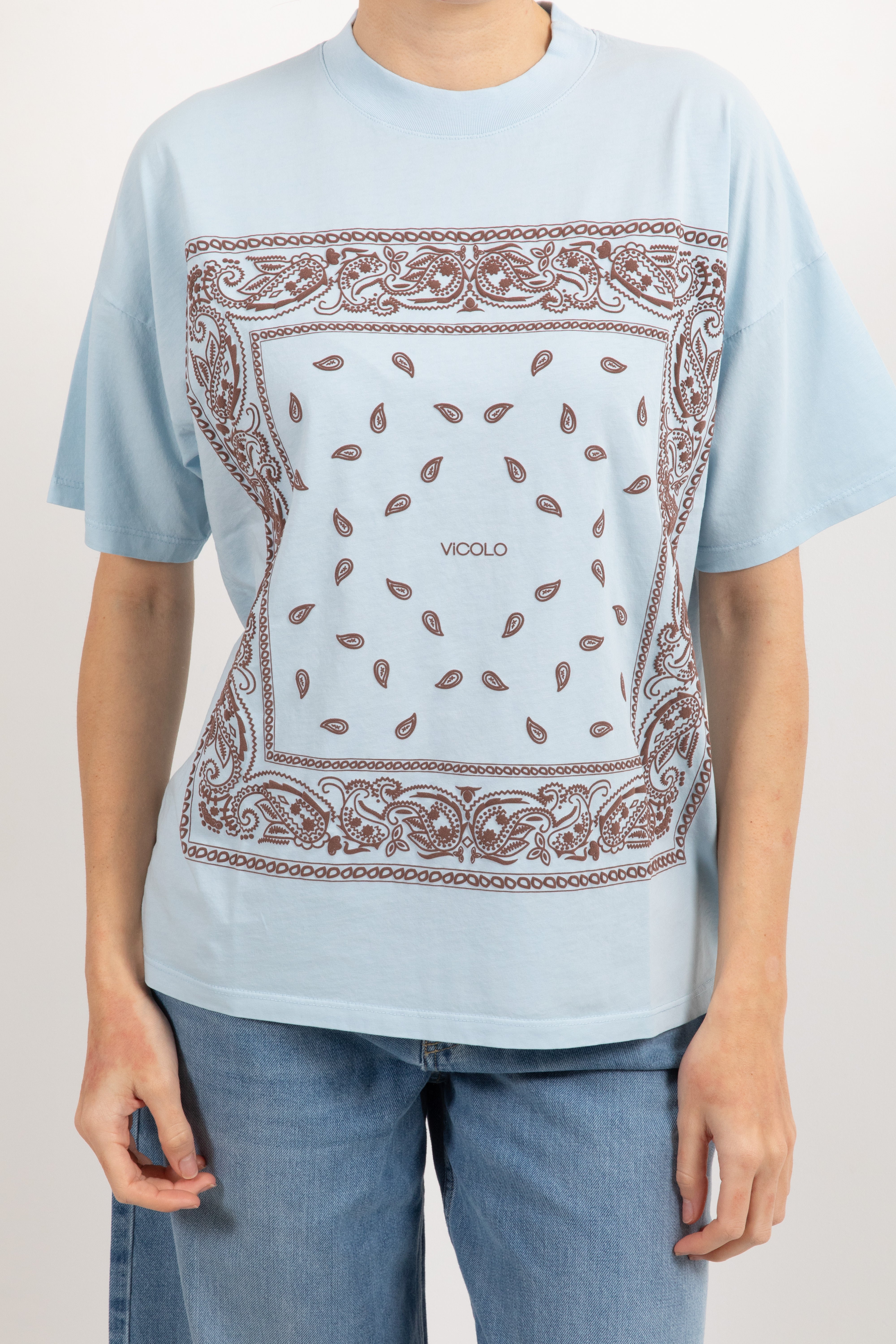 T-shirt over-size stampa bandana ViCOLO