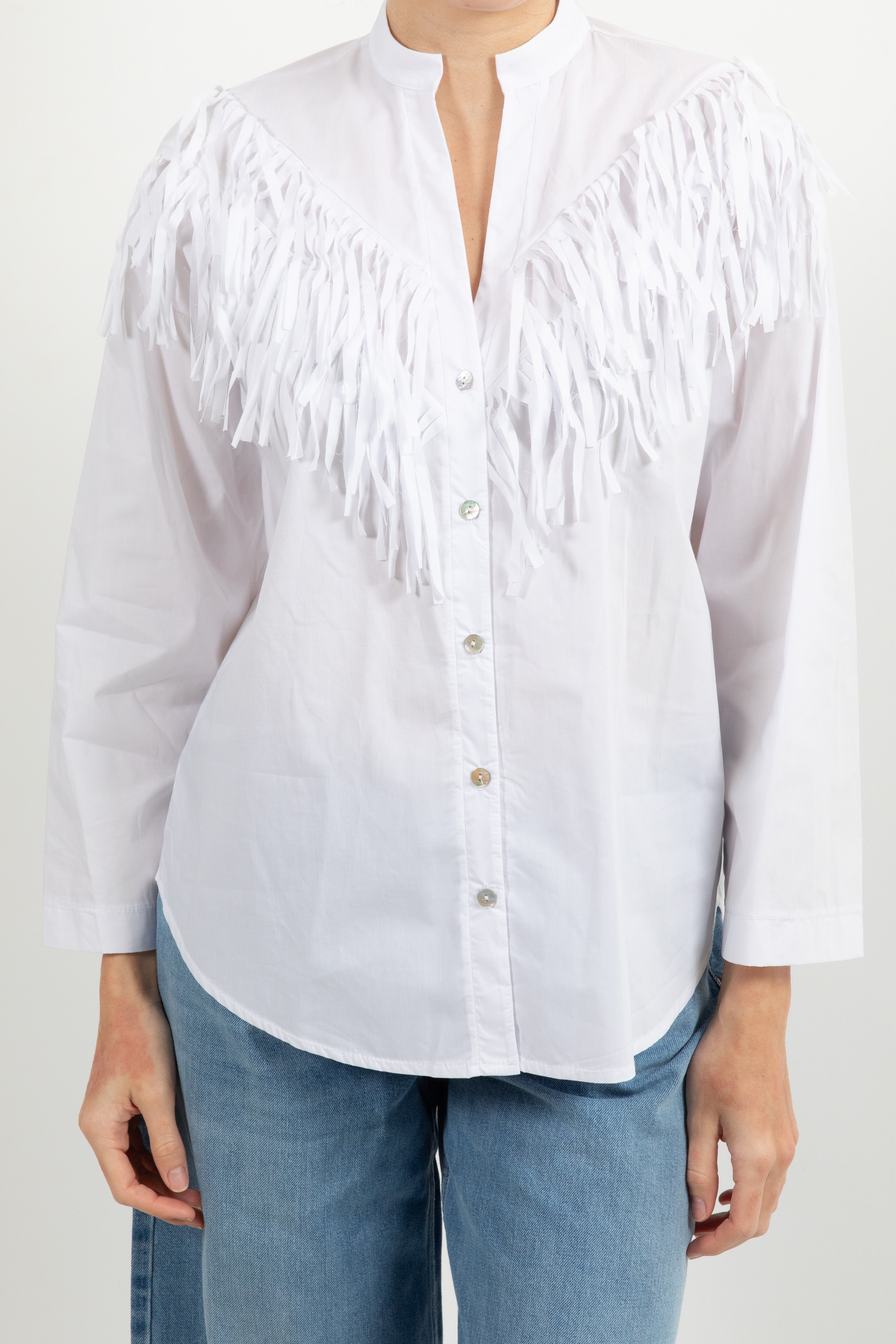 Camicia manica 3/4 con frange Susy Mix