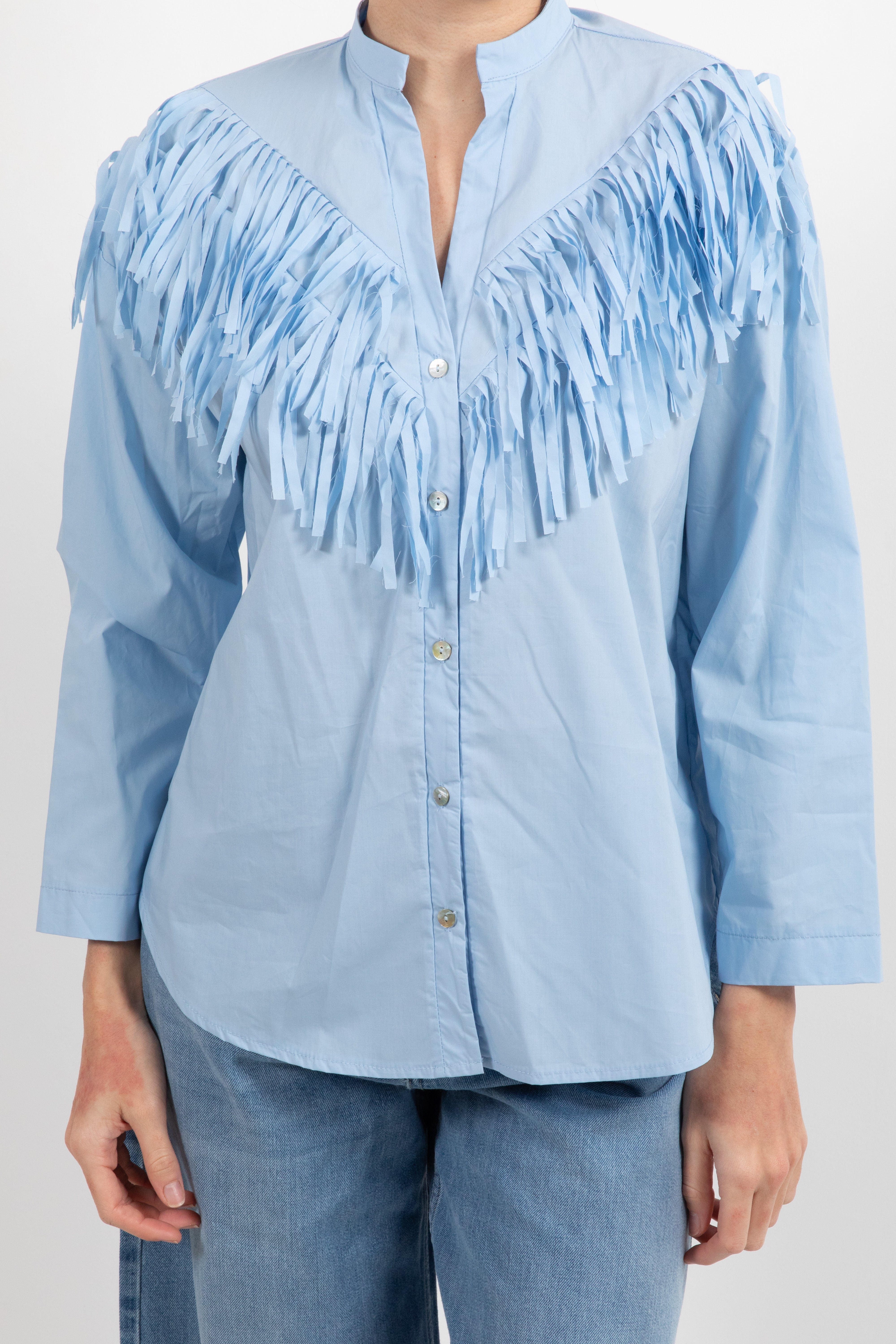 Camicia manica 3/4 con frange Susy Mix