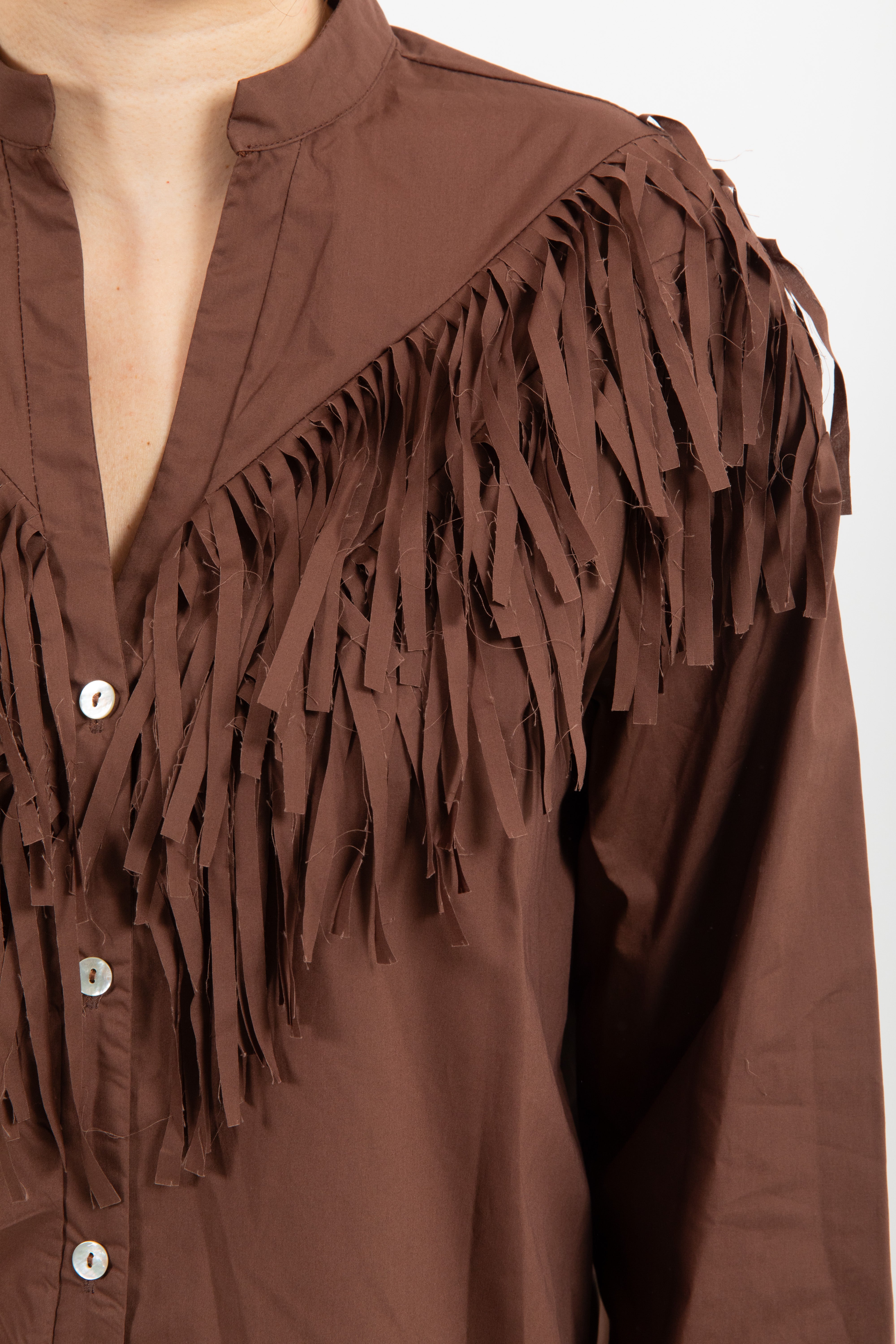 Camicia manica 3/4 con frange Susy Mix