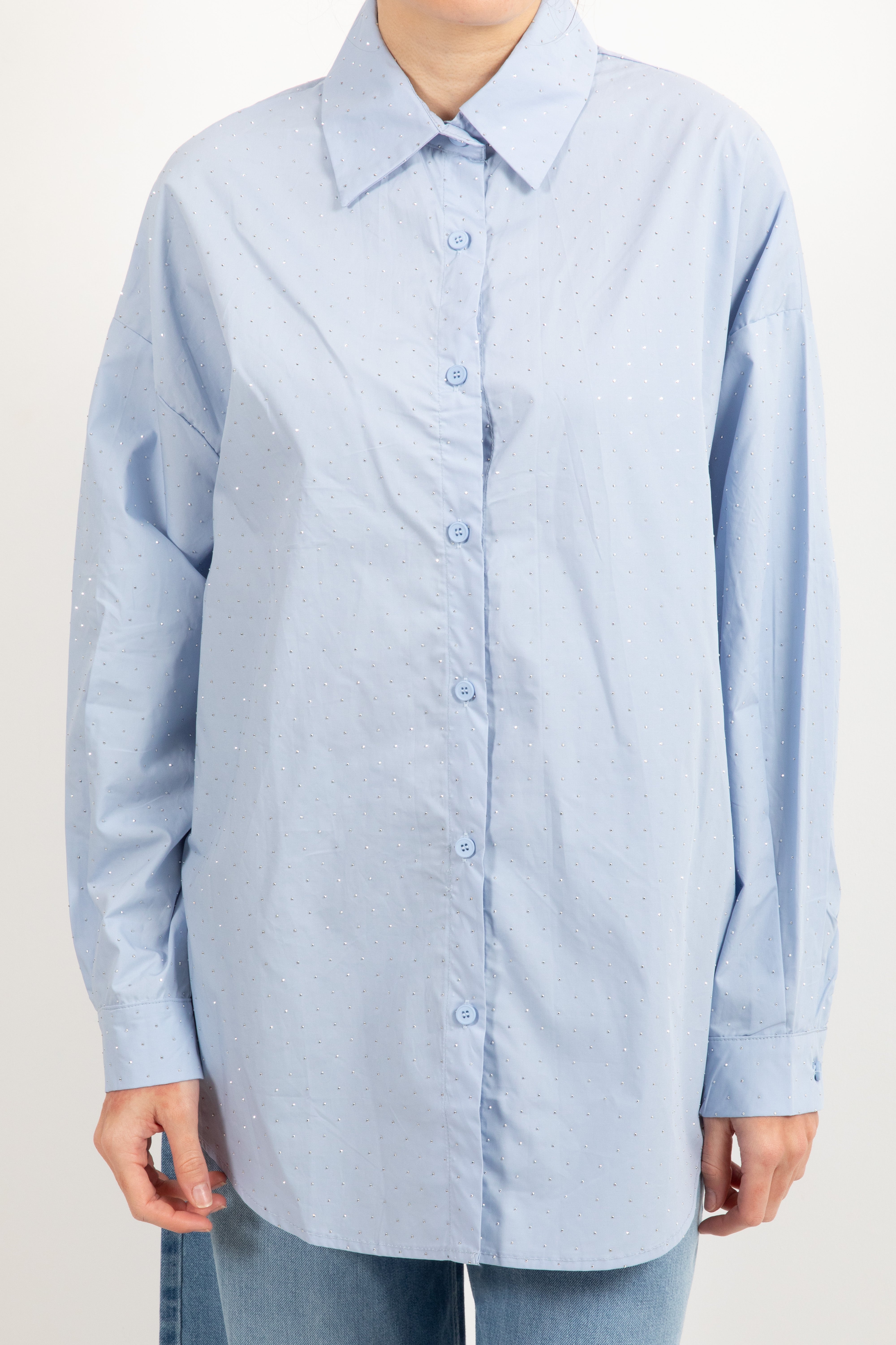 Camicia over-size con strass Susy Mix
