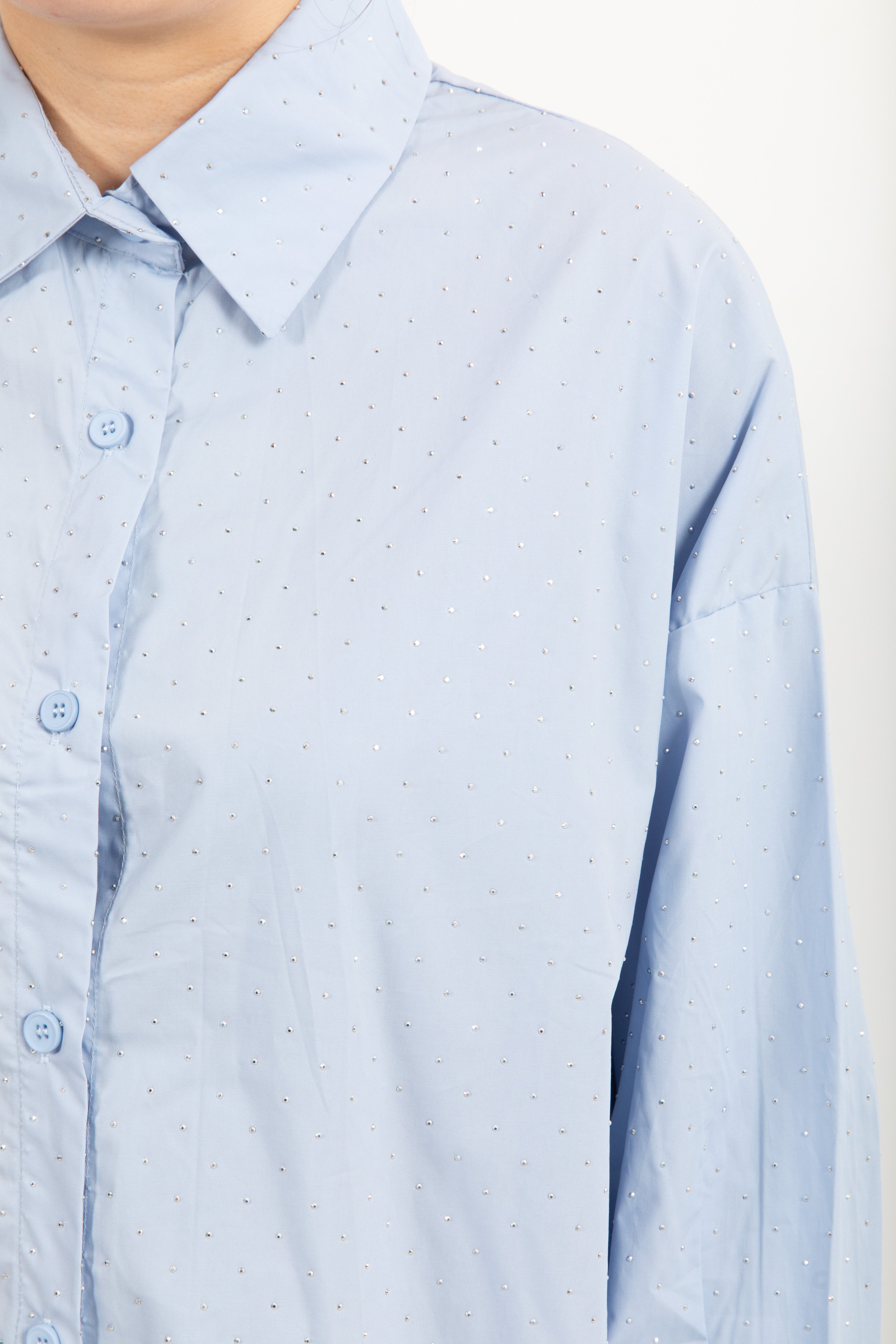 Camicia over-size con strass Susy Mix