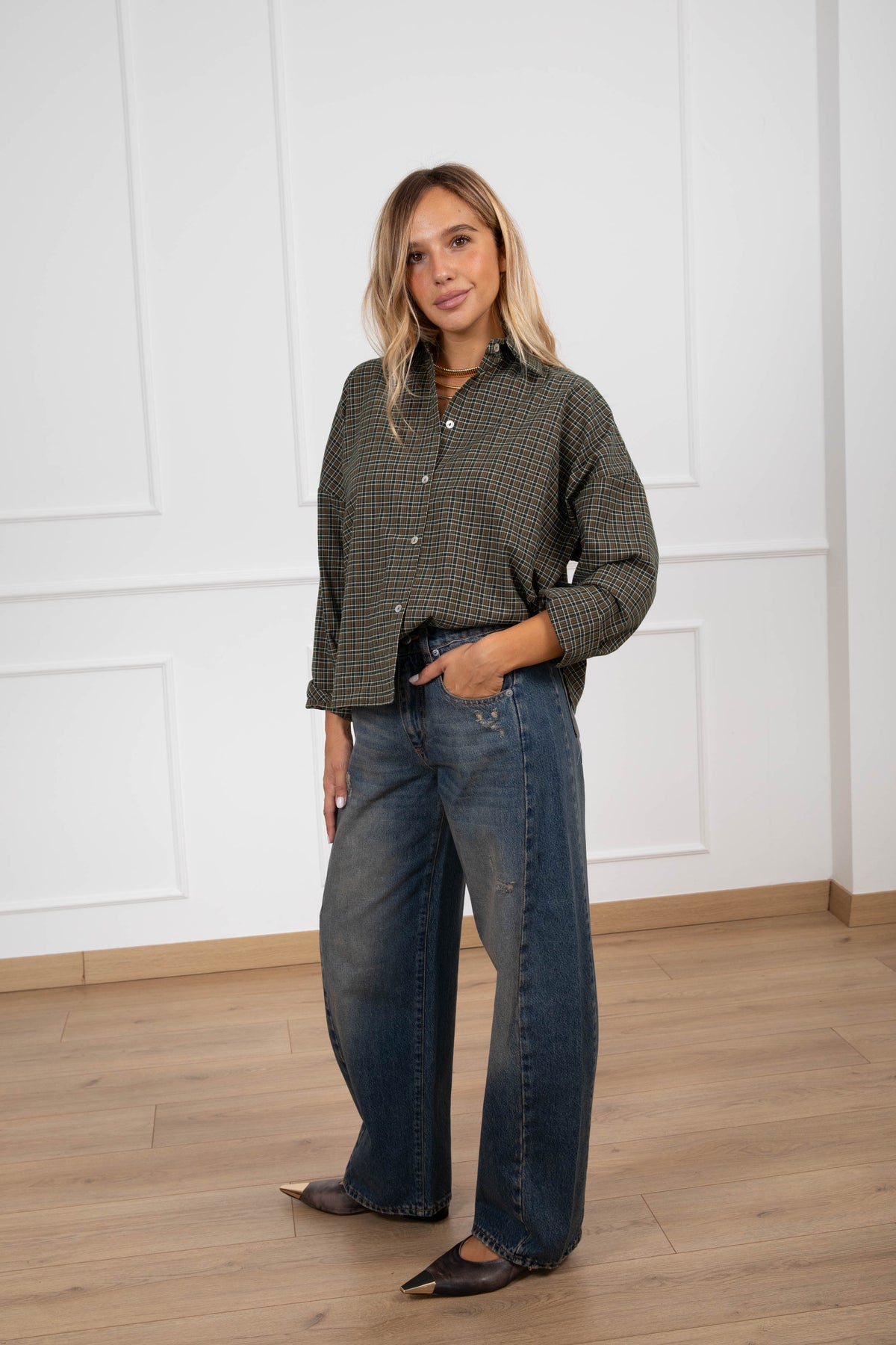 Camicia check verde ViCOLO