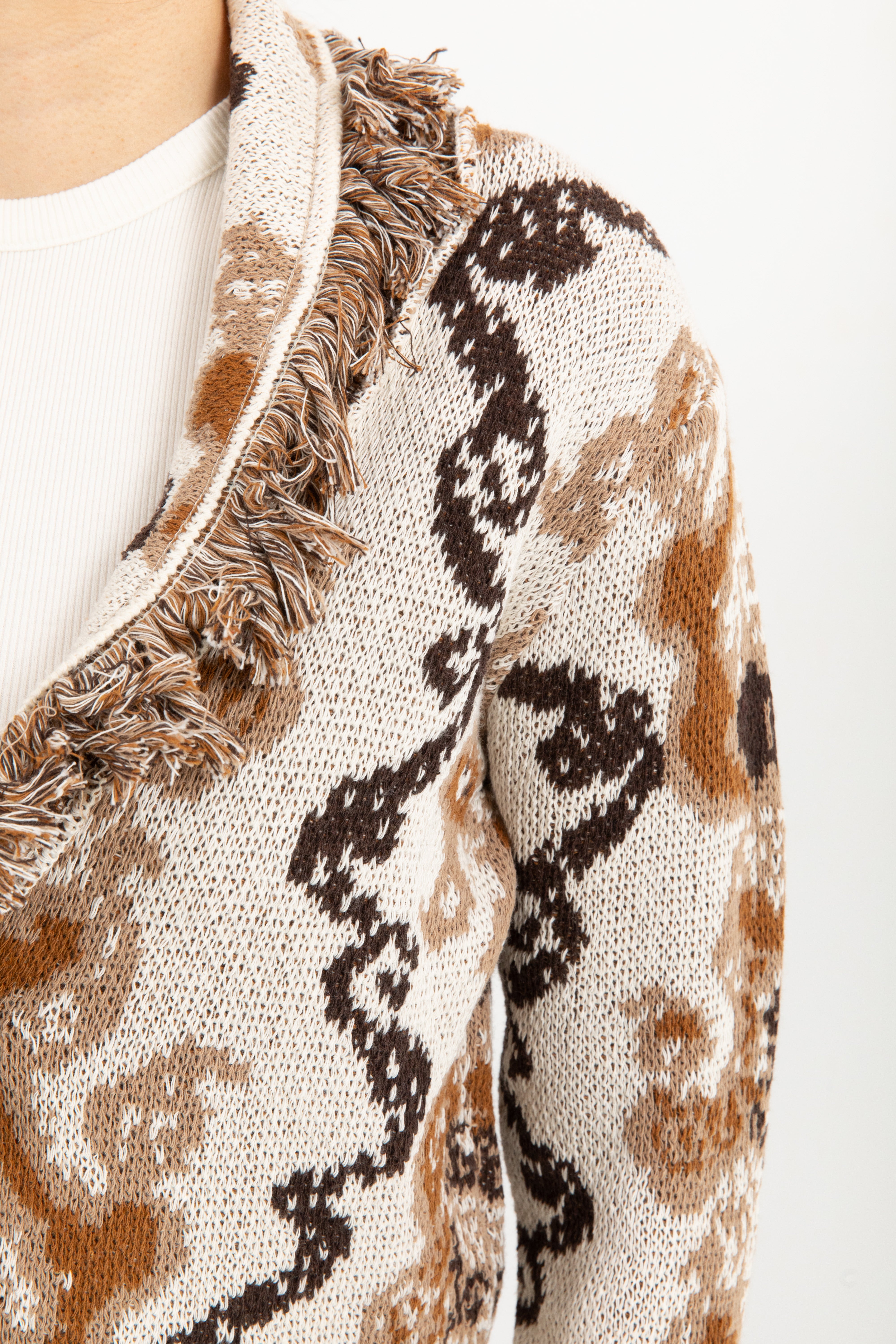 Cardigan cropped fantasia jacquard Susy Mix