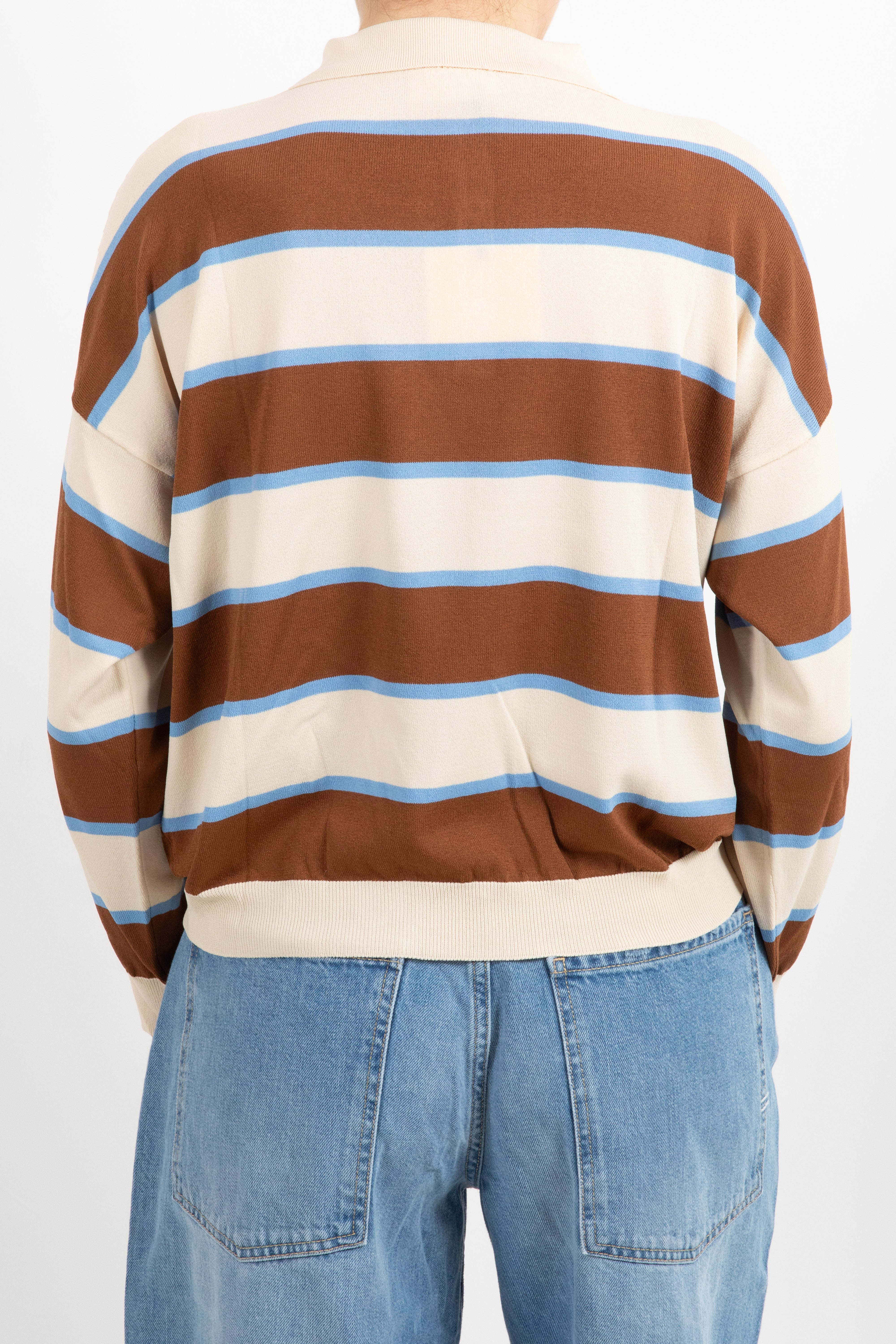 Polo in maglia a righe larghe ViCOLO