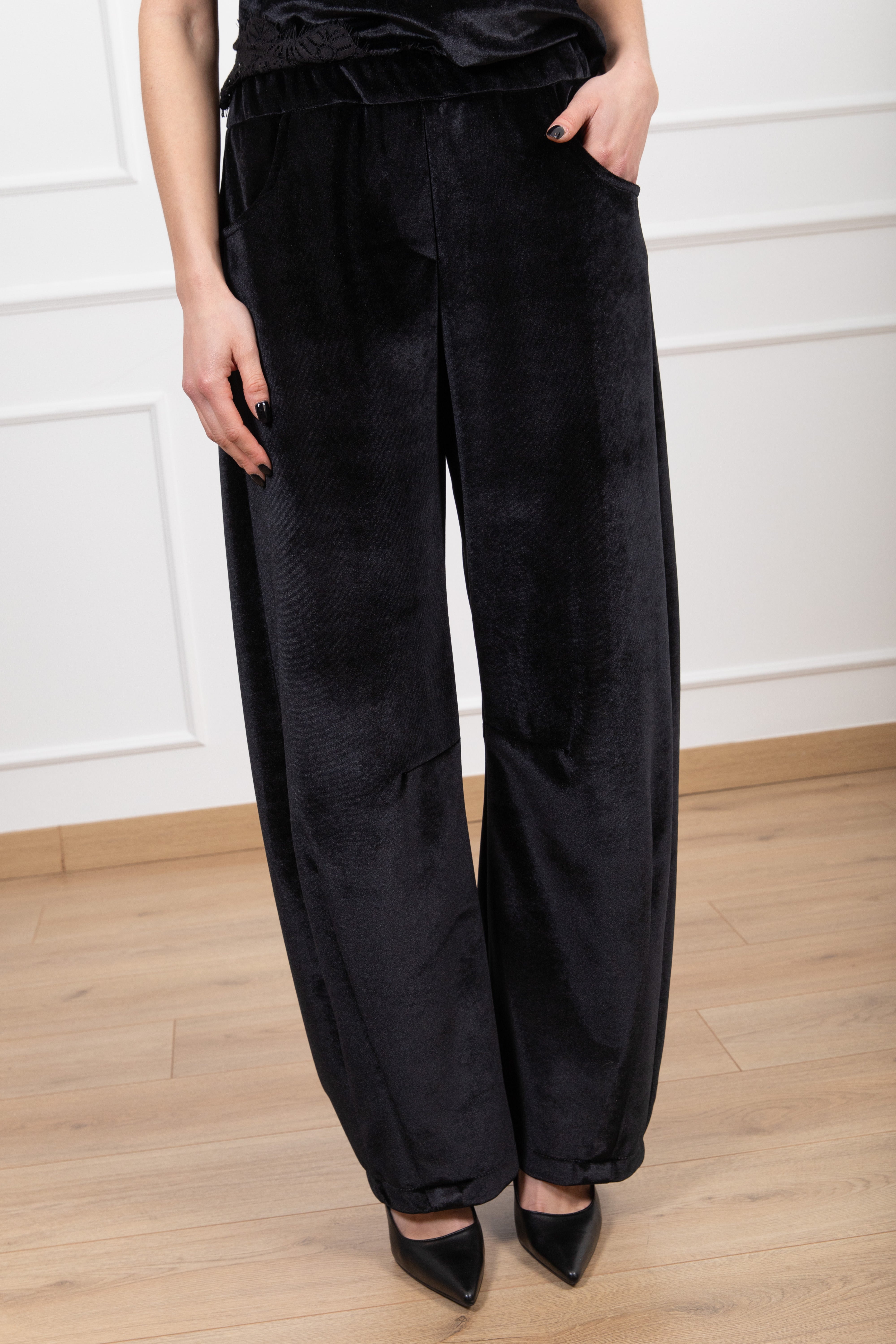 Pantalone barrel in ciniglia Motel