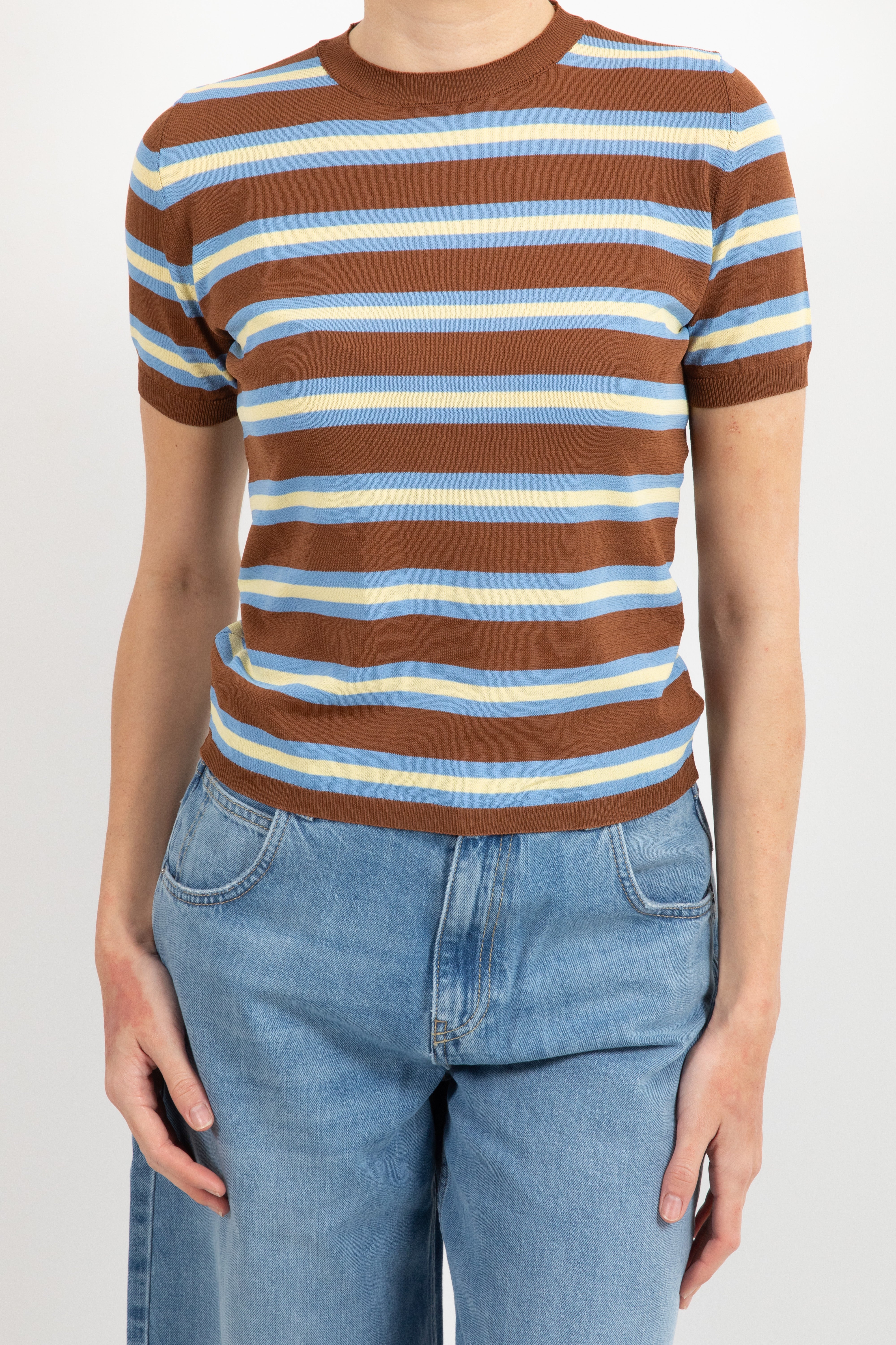 T-shirt in maglia a righe ViCOLO