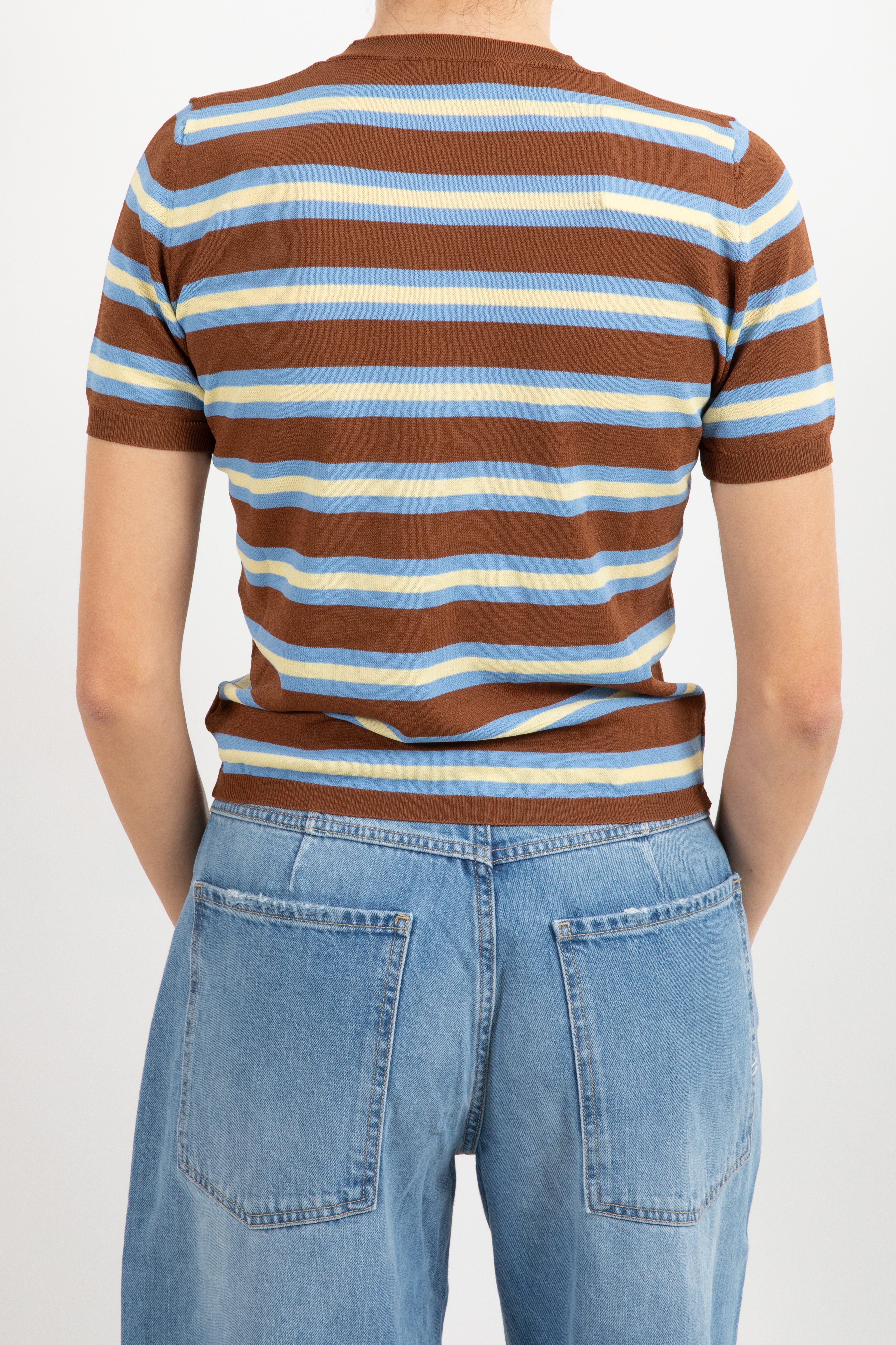 T-shirt in maglia a righe ViCOLO