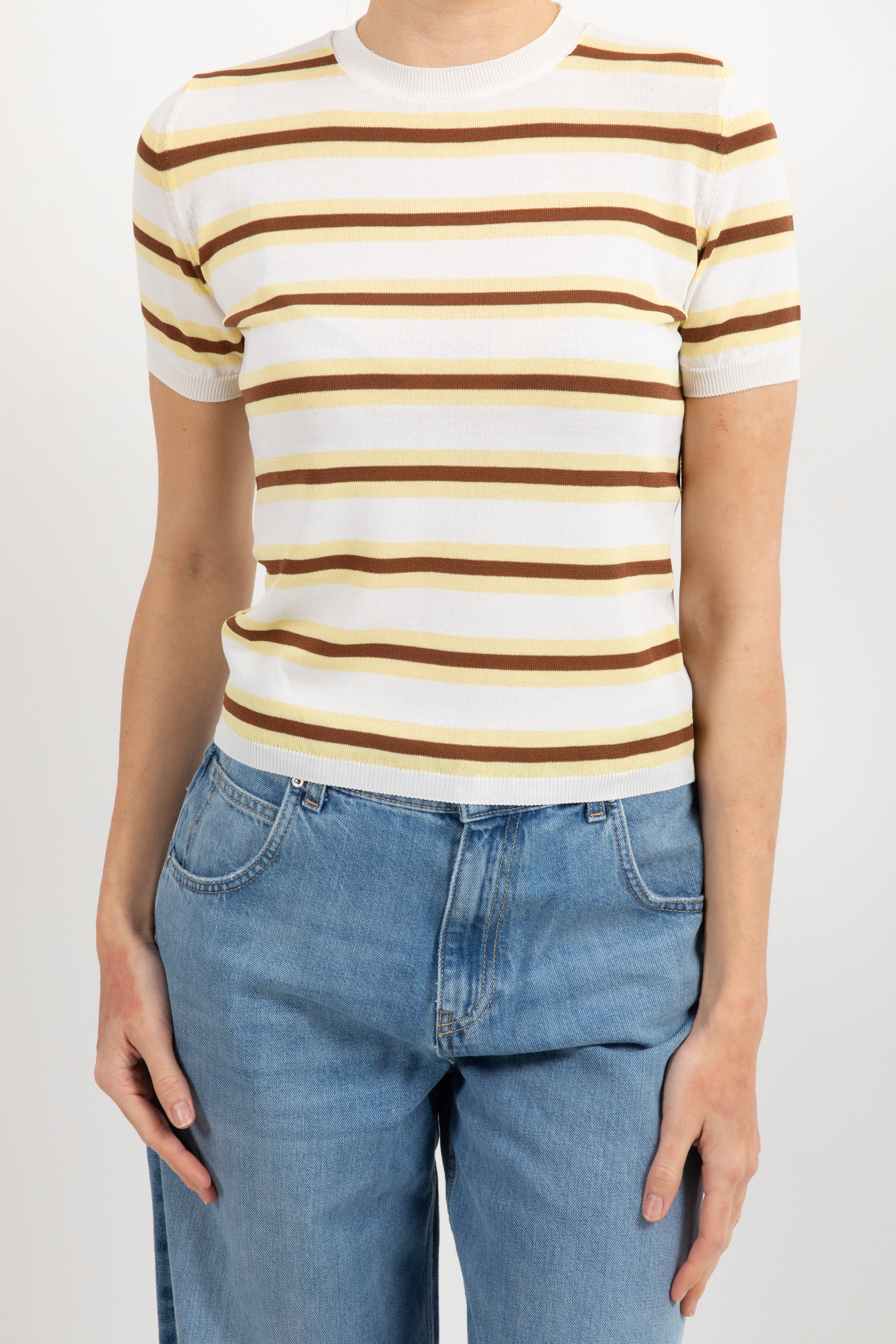 T-shirt in maglia a righe ViCOLO