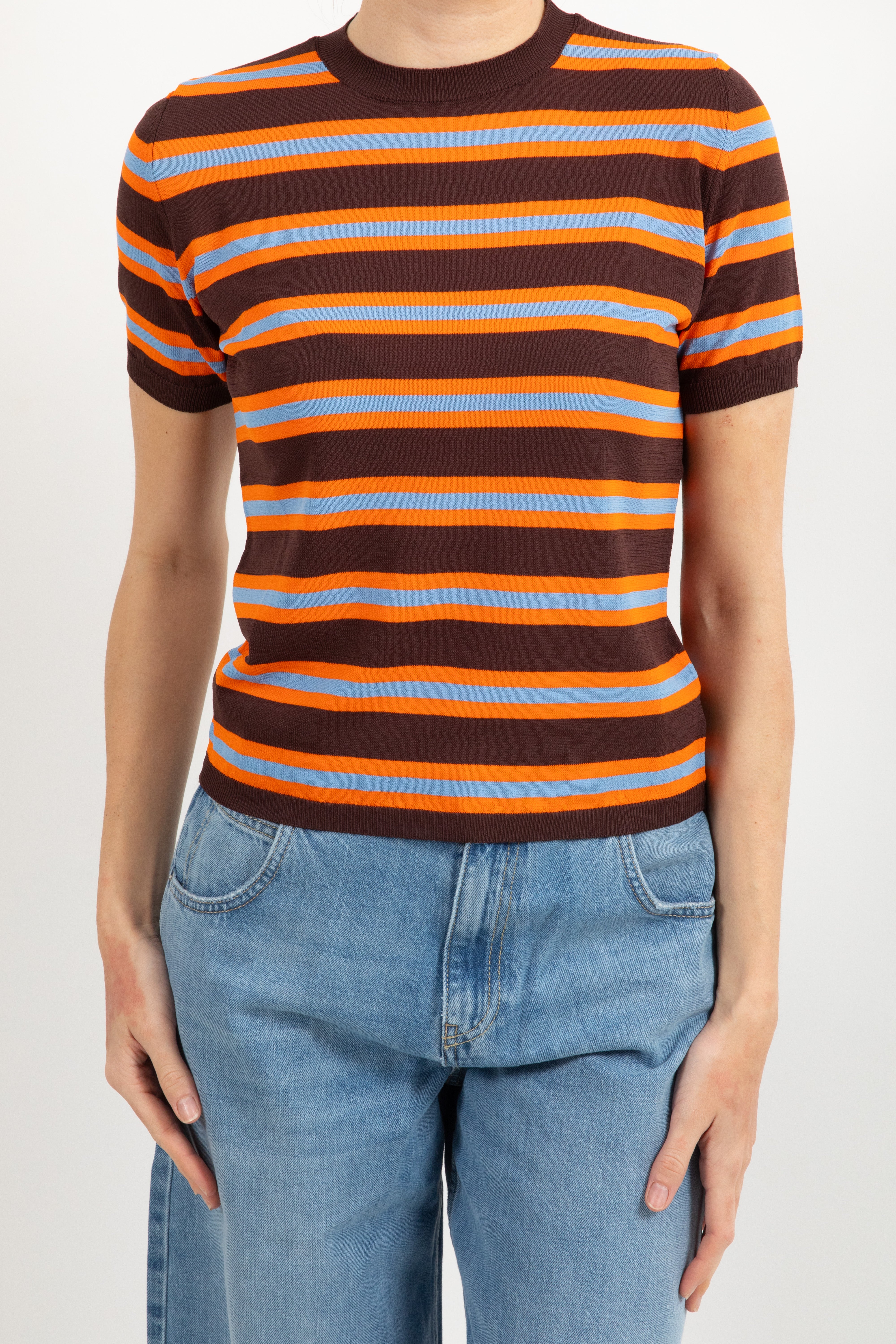 T-shirt in maglia a righe ViCOLO