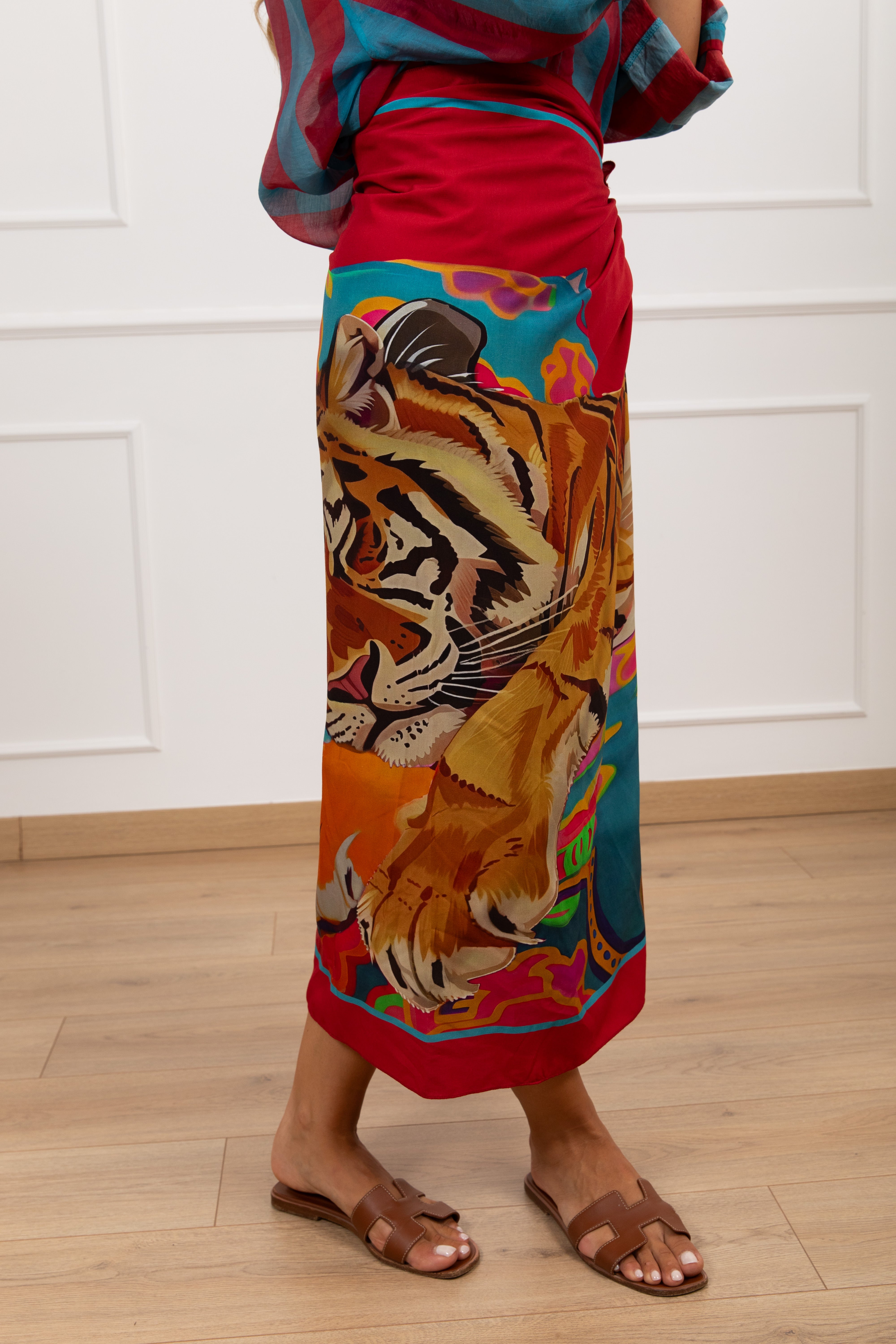 Gonna lunga pareo fantasia tigre india Haveone