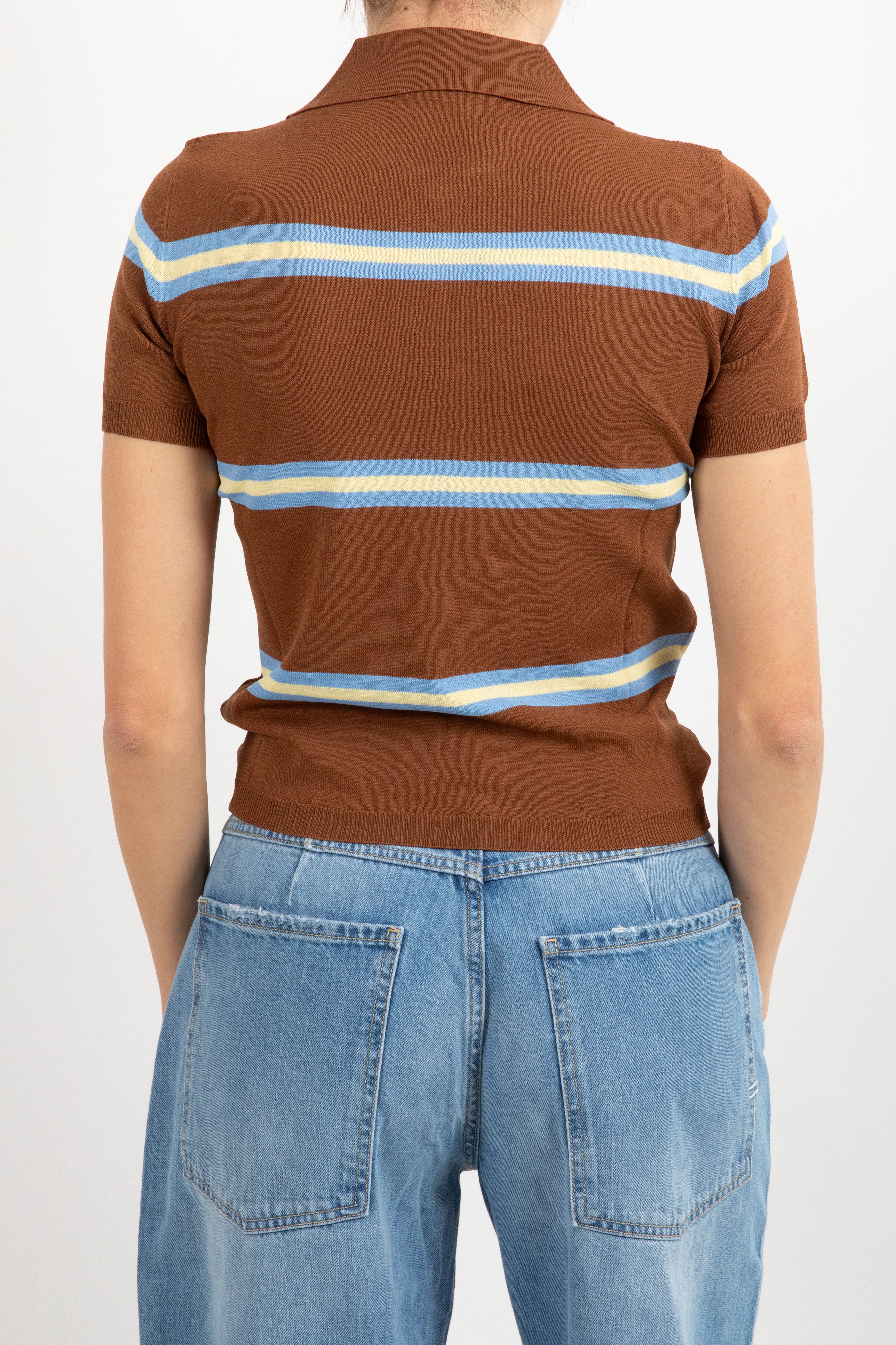Polo in maglia a righe alternate ViCOLO