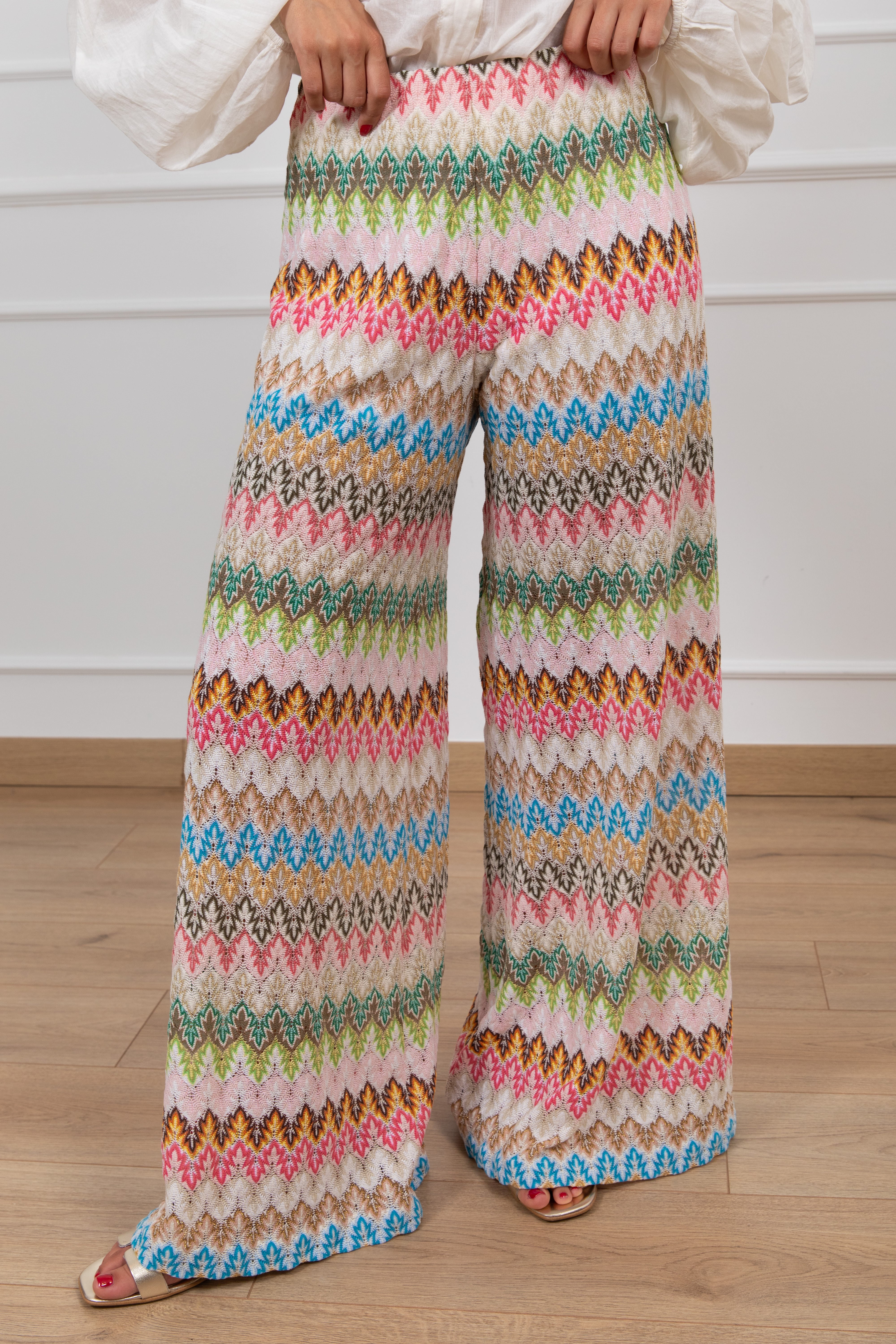 Pantalone fantasia zig-zag multicolor Tensione IN