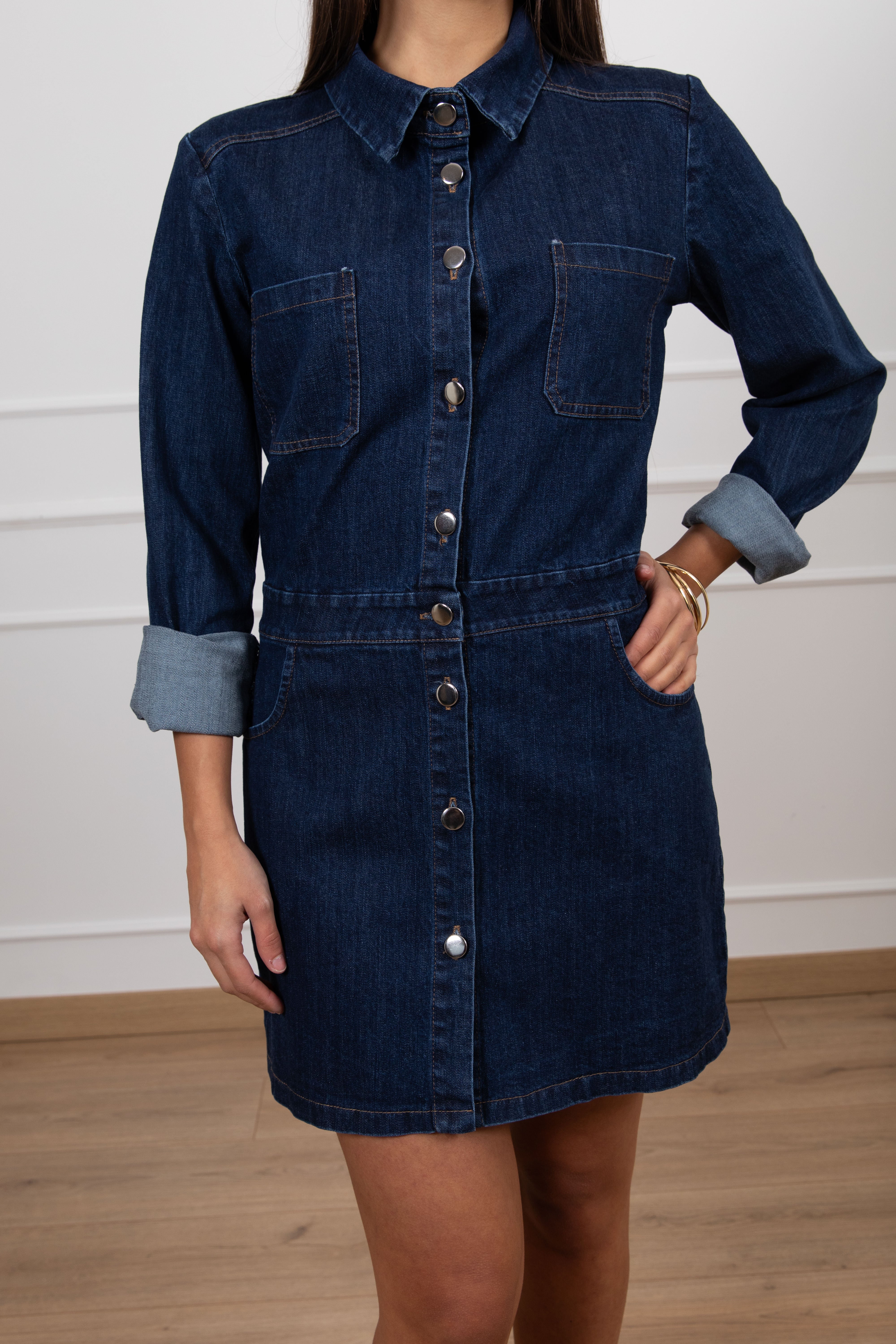 Mini-abito in jeans elasticizzato Susy Mix
