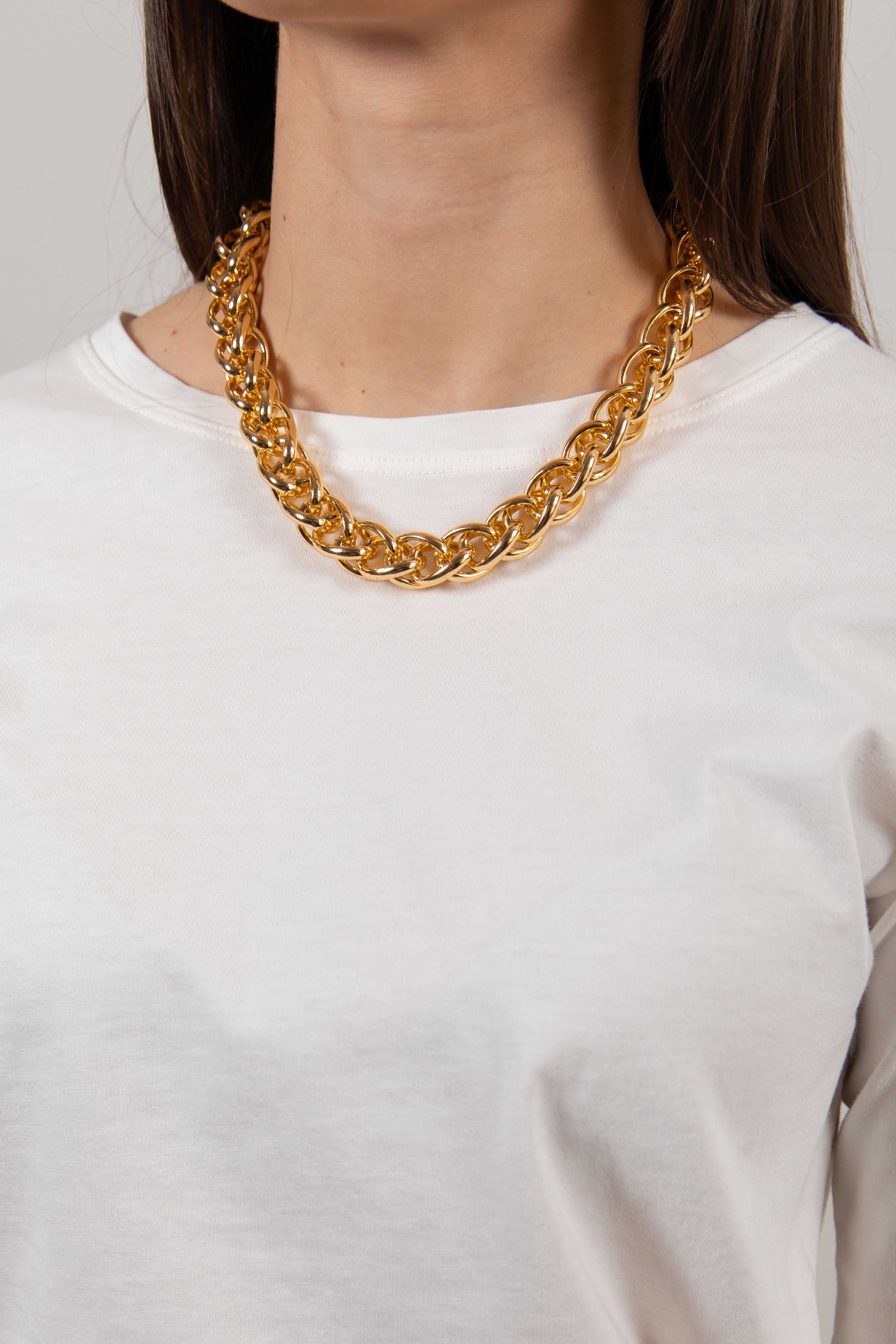 Collana catena doppia maglia