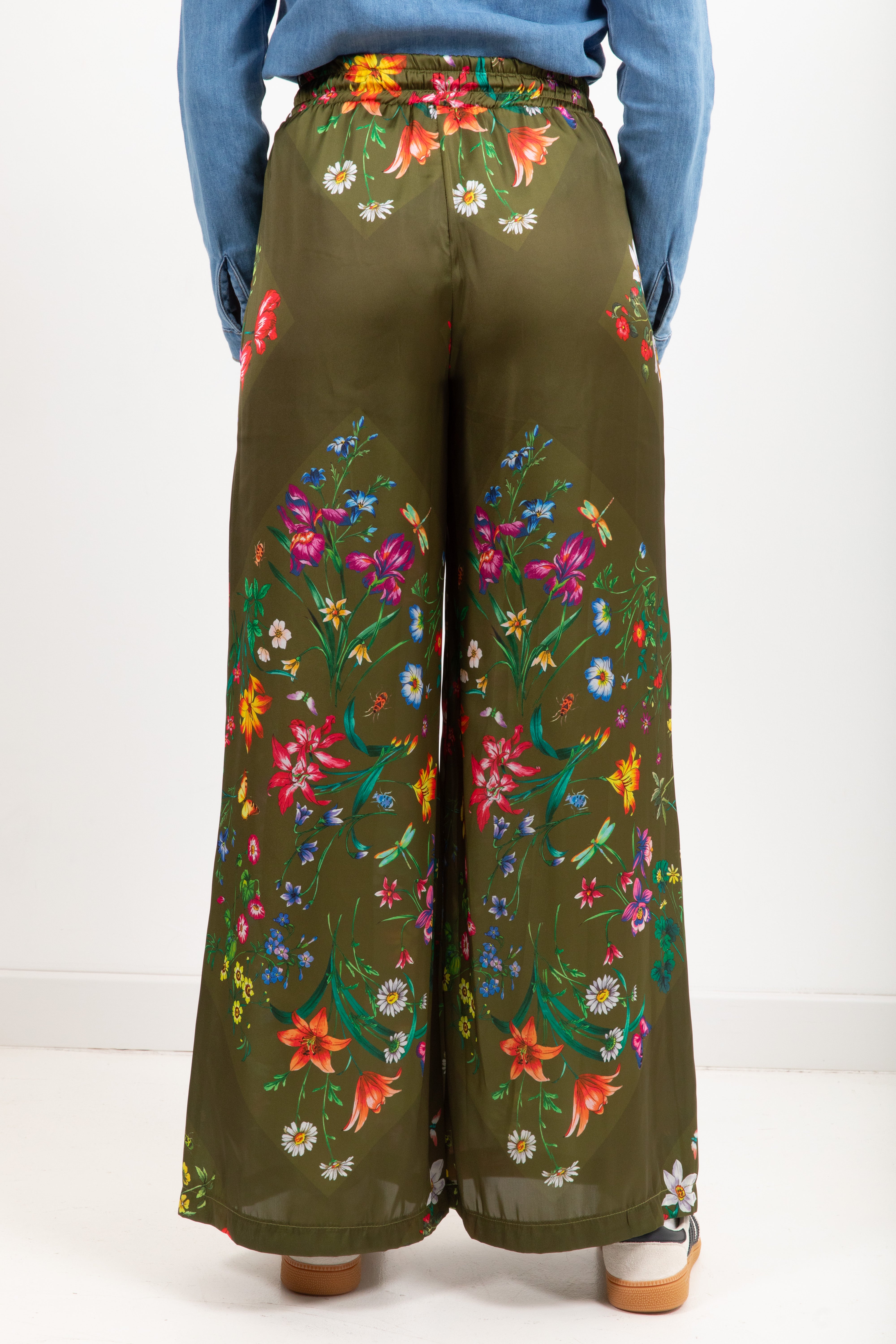 Pantalone in viscosa fantasia flowers Tensione IN