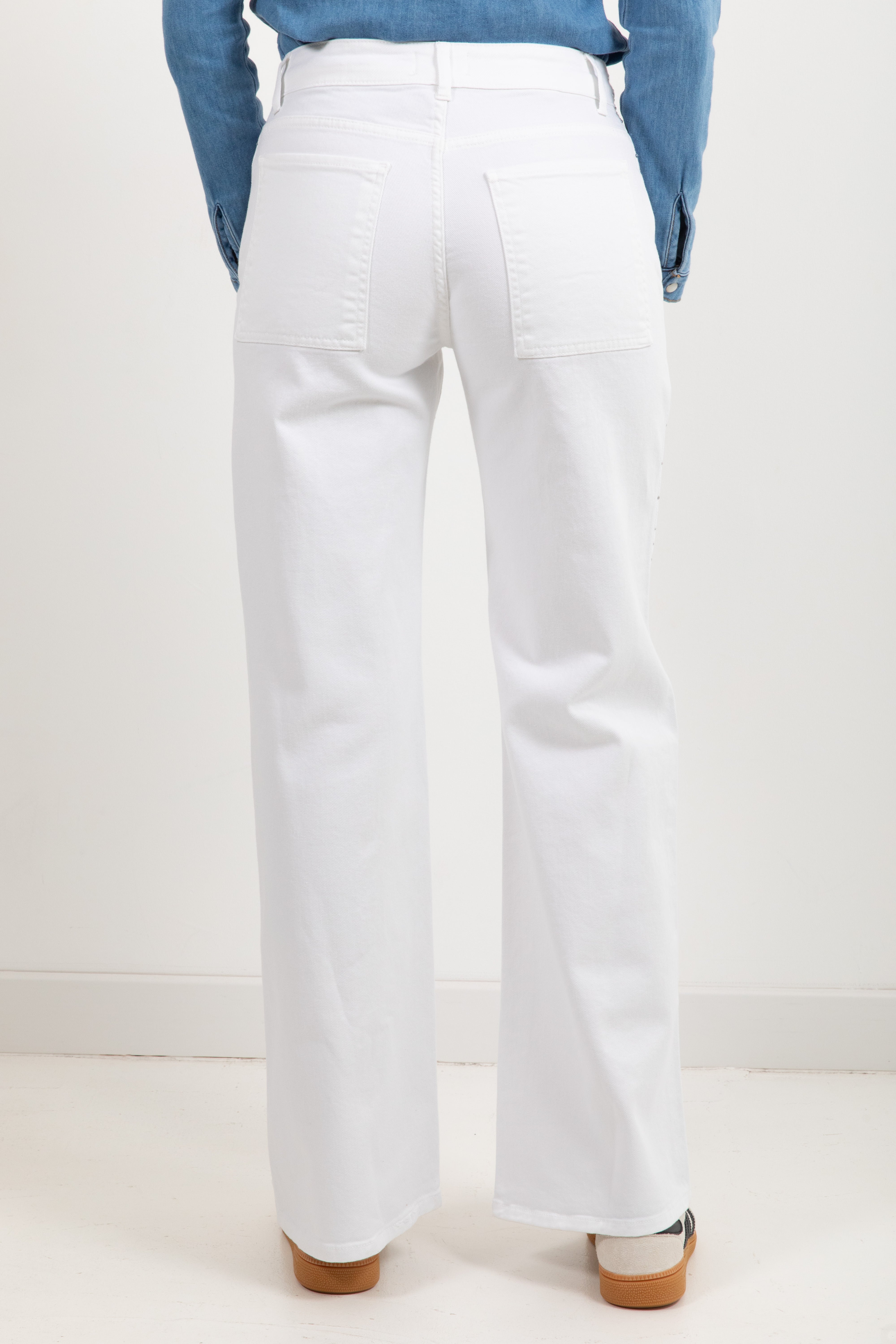 Jeans gamba dritta con strass Susy Mix