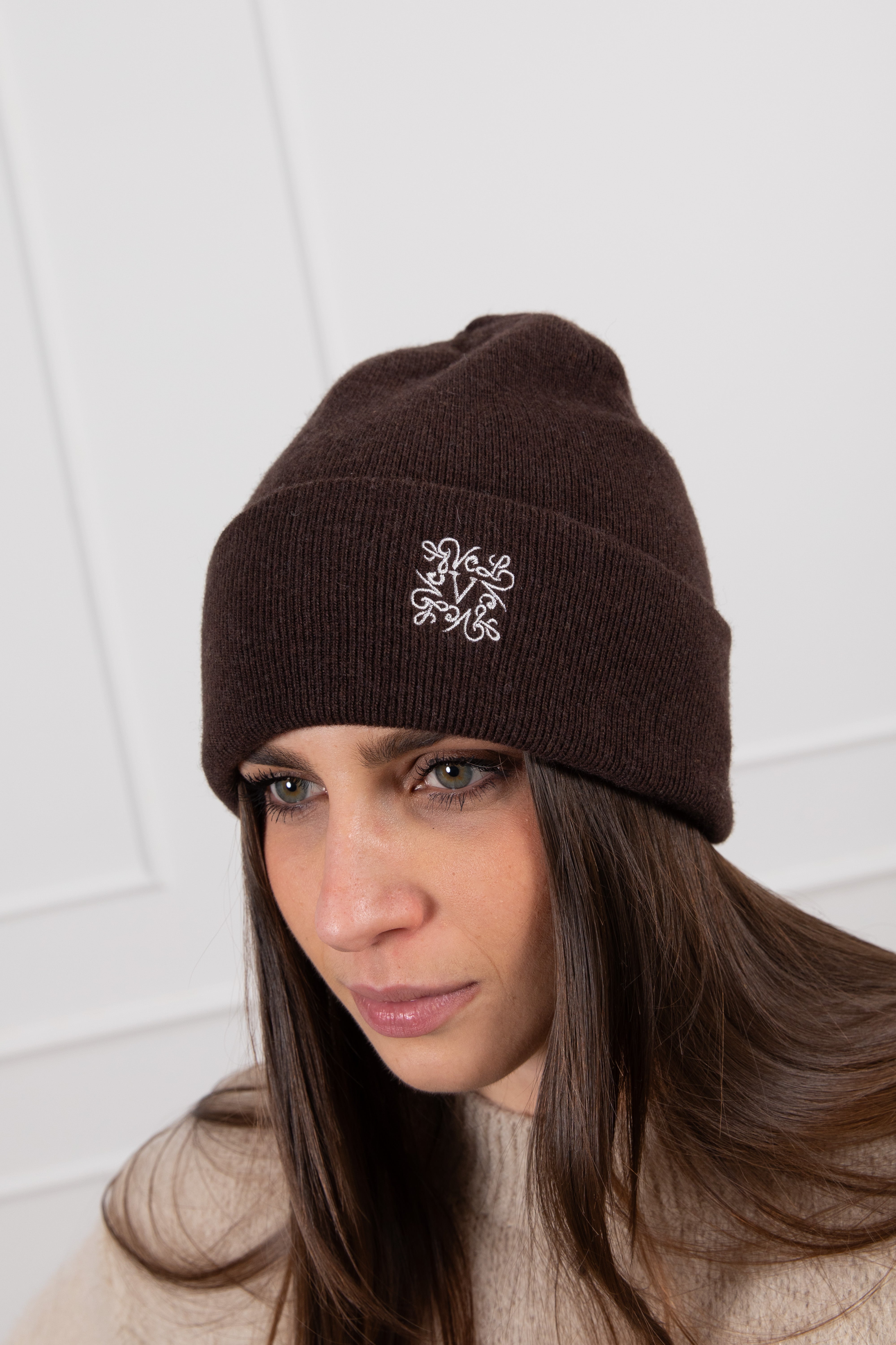 Cappello Invernale Uomo Donna Con Ricamo Teschio - Morbido, Grigio, Taglia Unica