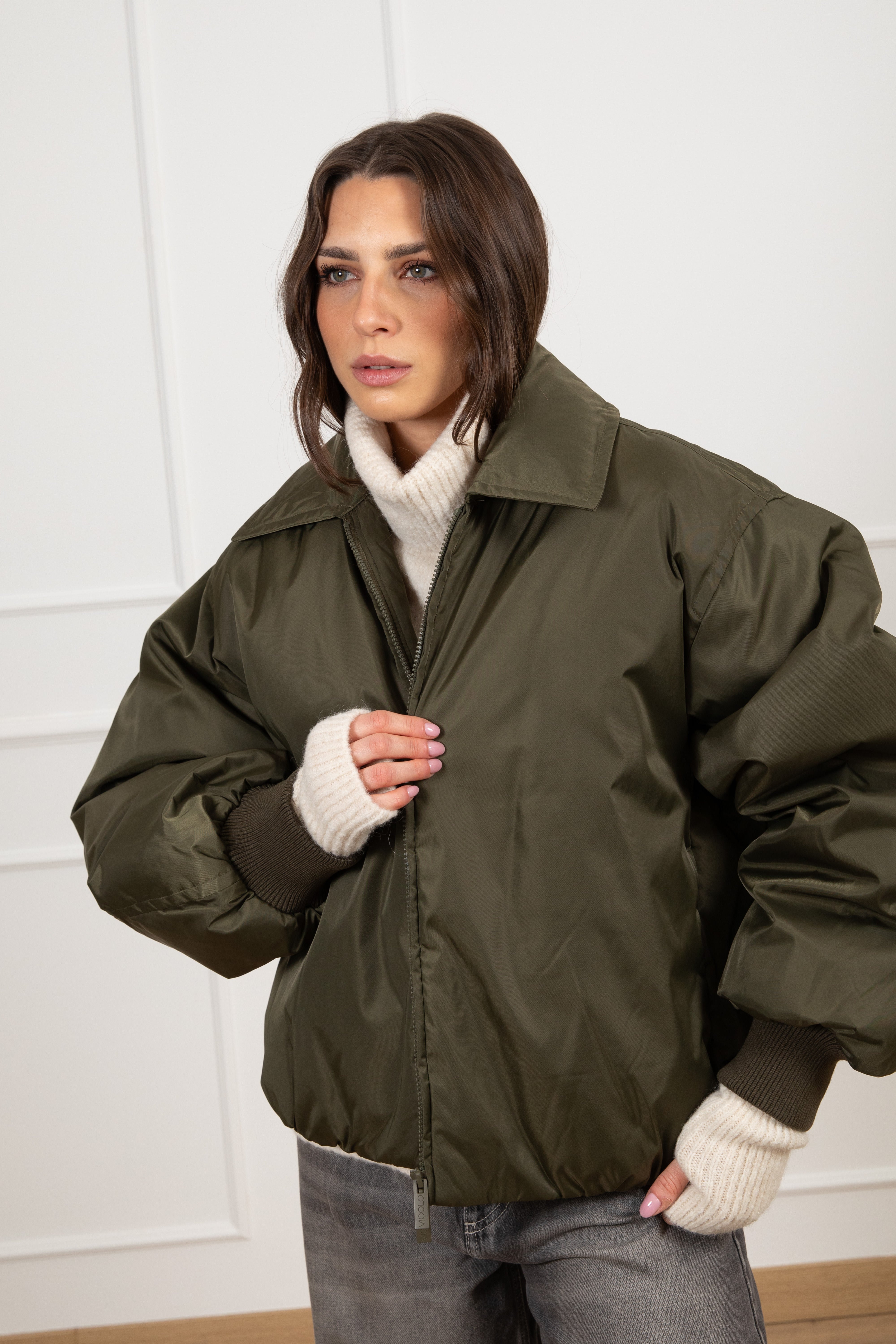 Bomber in vera piuma ViCOLO