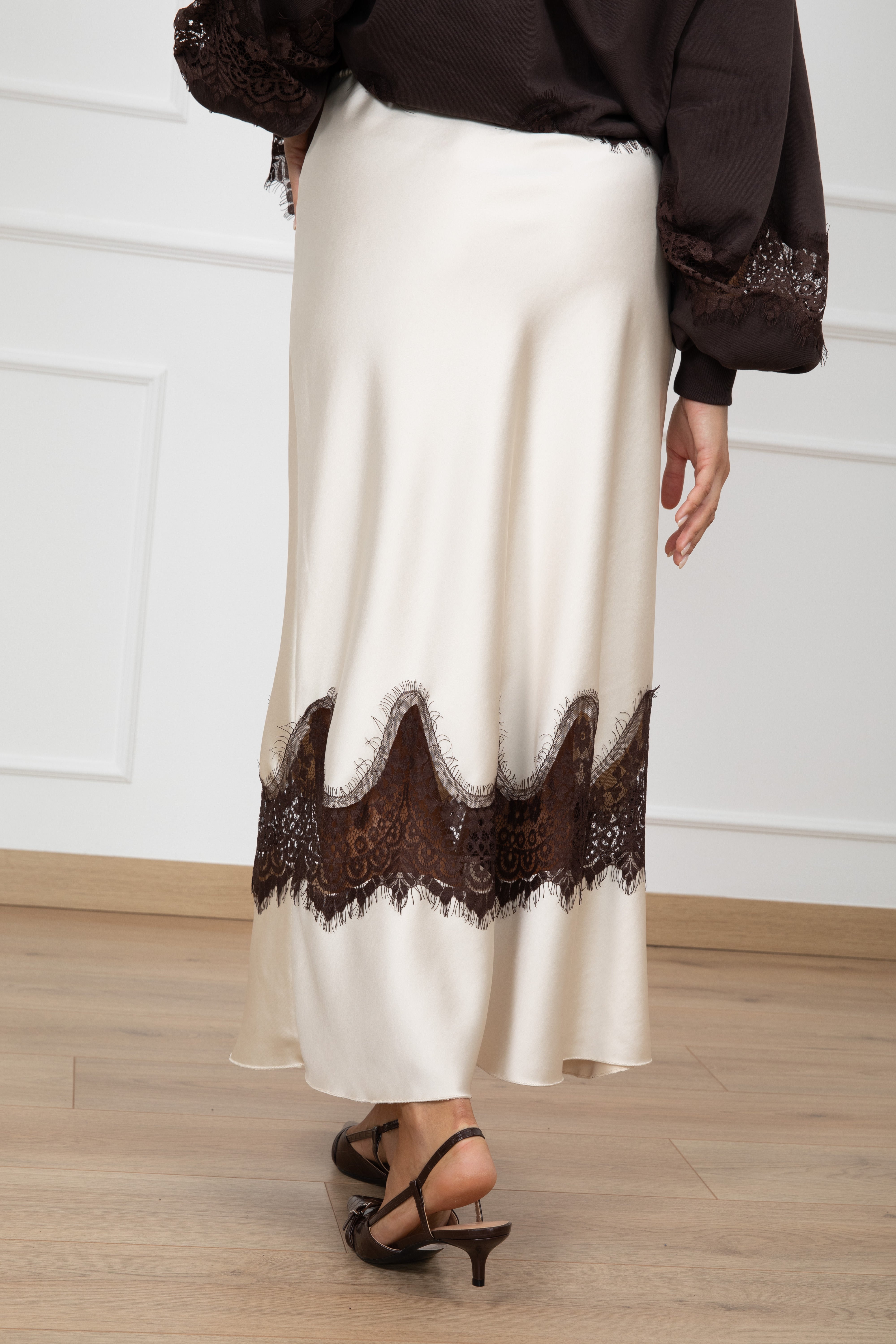 Gonna lingerie con inserto pizzo Tensione IN