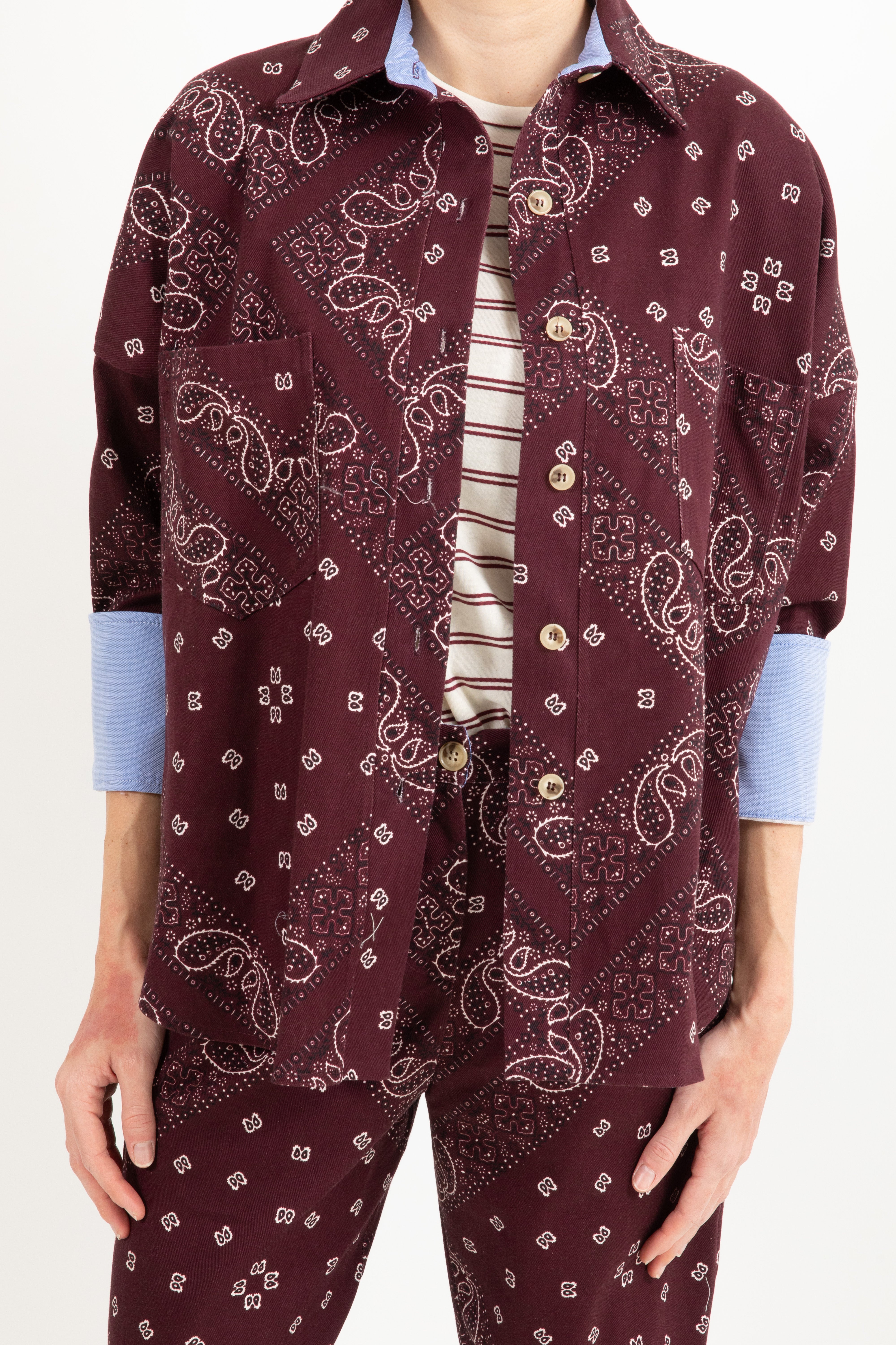 Giacca-camicia fantasia bandana Dixie