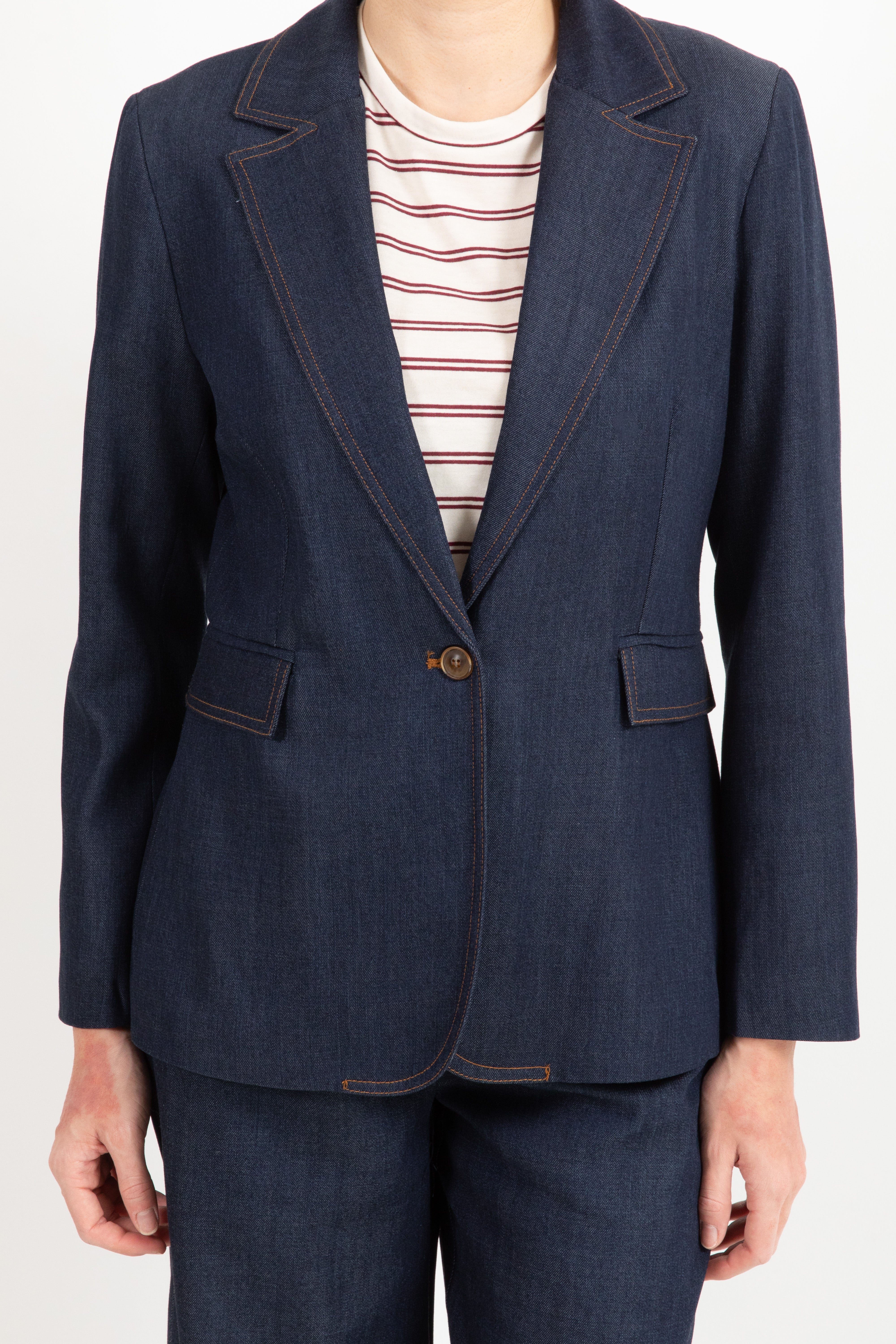 Giacca jeans mono-bottone Dixie