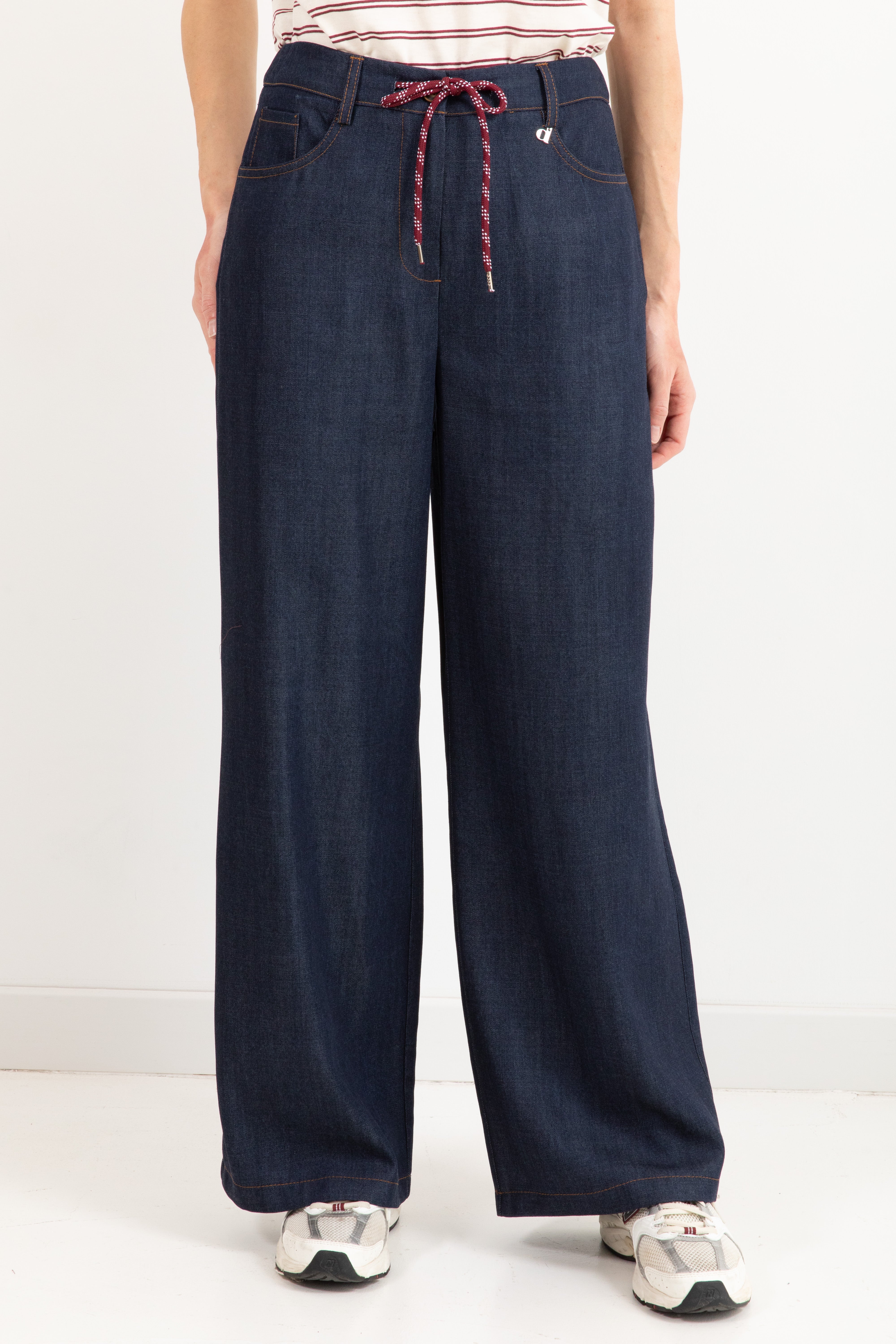 Jeans gamba larga con coulisse Dixie